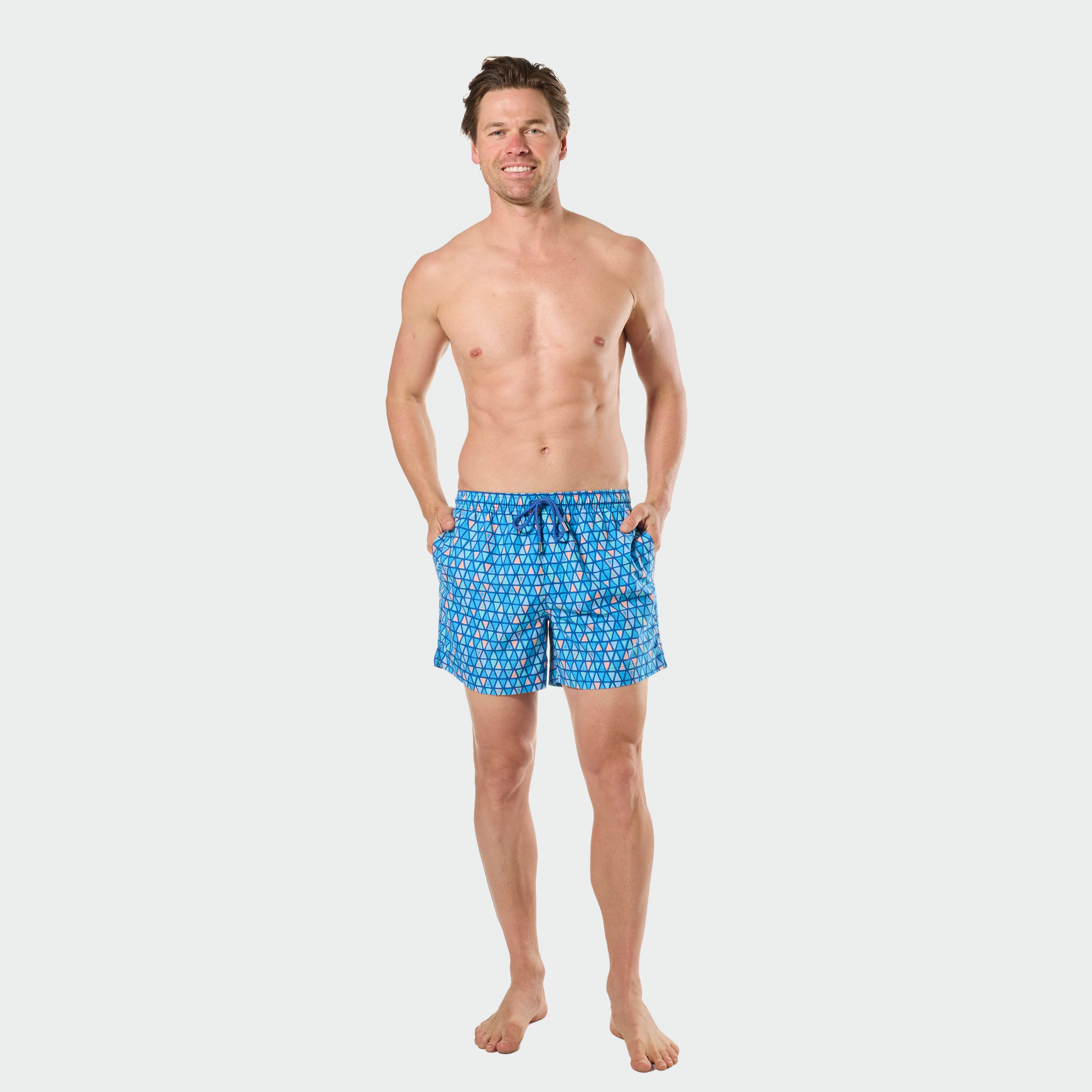 Mitchdowd Ocean Mosaic Blue Men's Swim Shorts