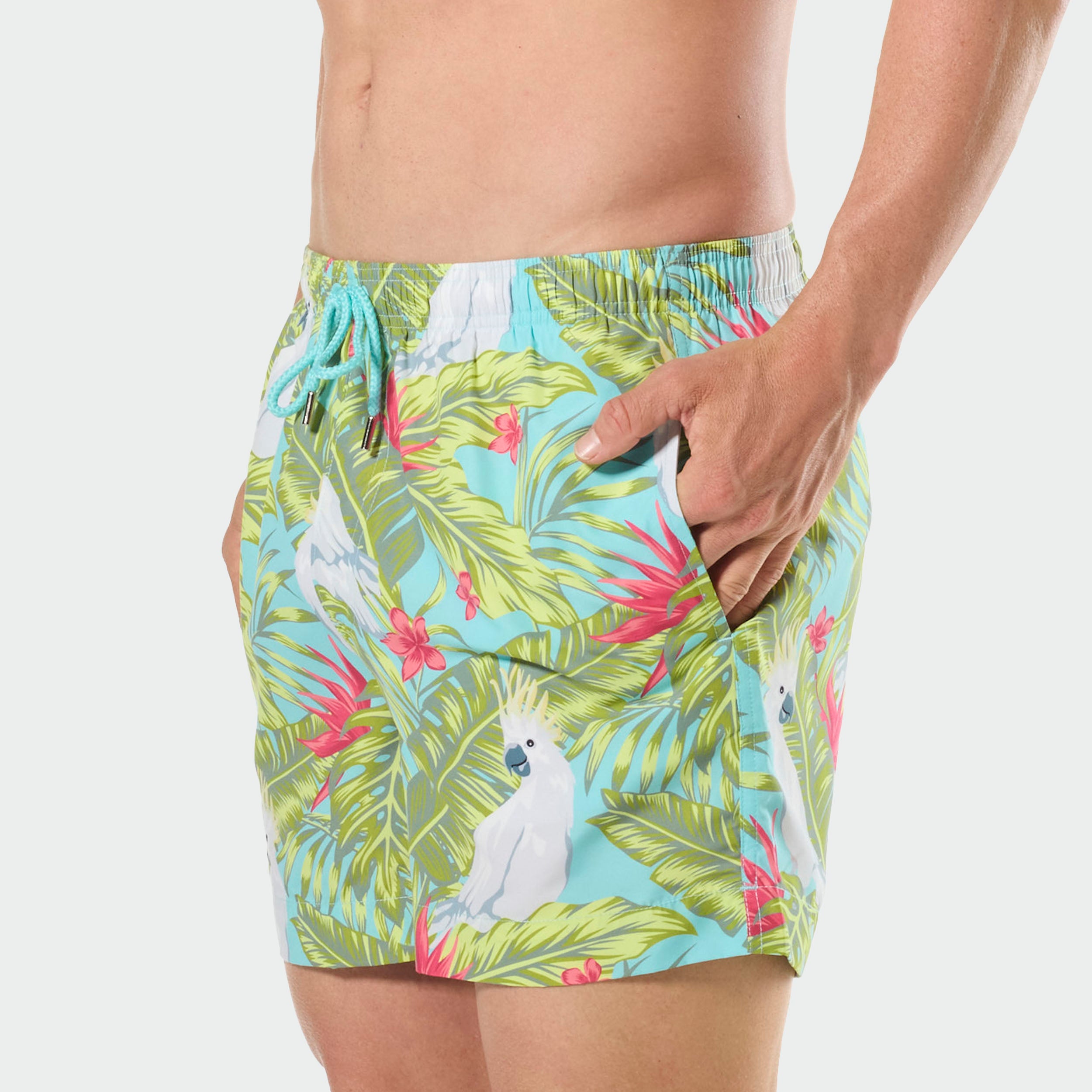 Mitchdowd Cockatoo Paradise Men's Swim Shorts