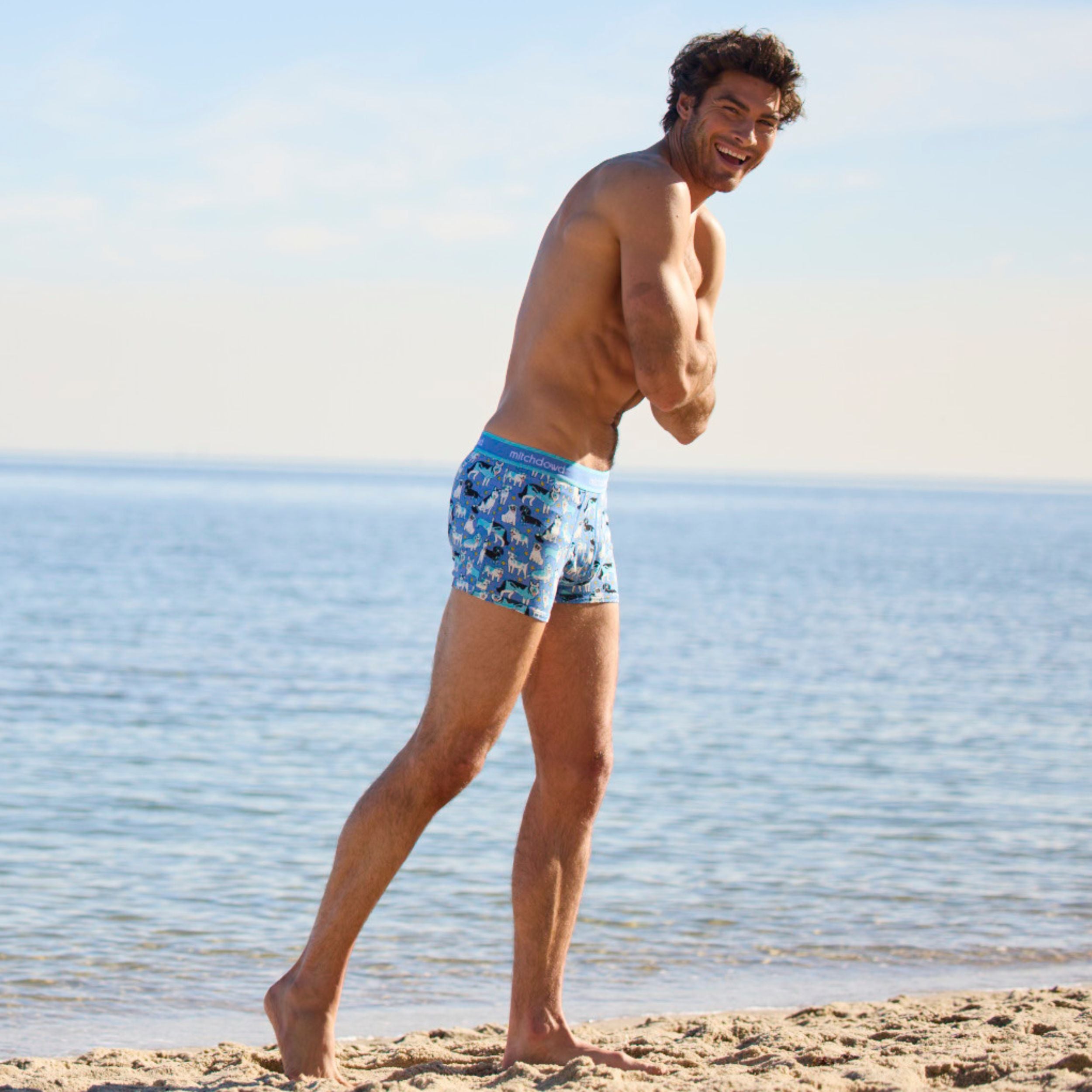 Men's Doggone Blues Cotton Trunk 3 Pack - Blues - Image 6