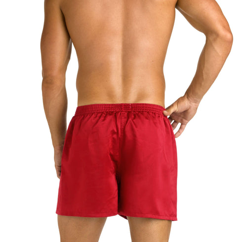 Men's Satin Boxer Short - Red