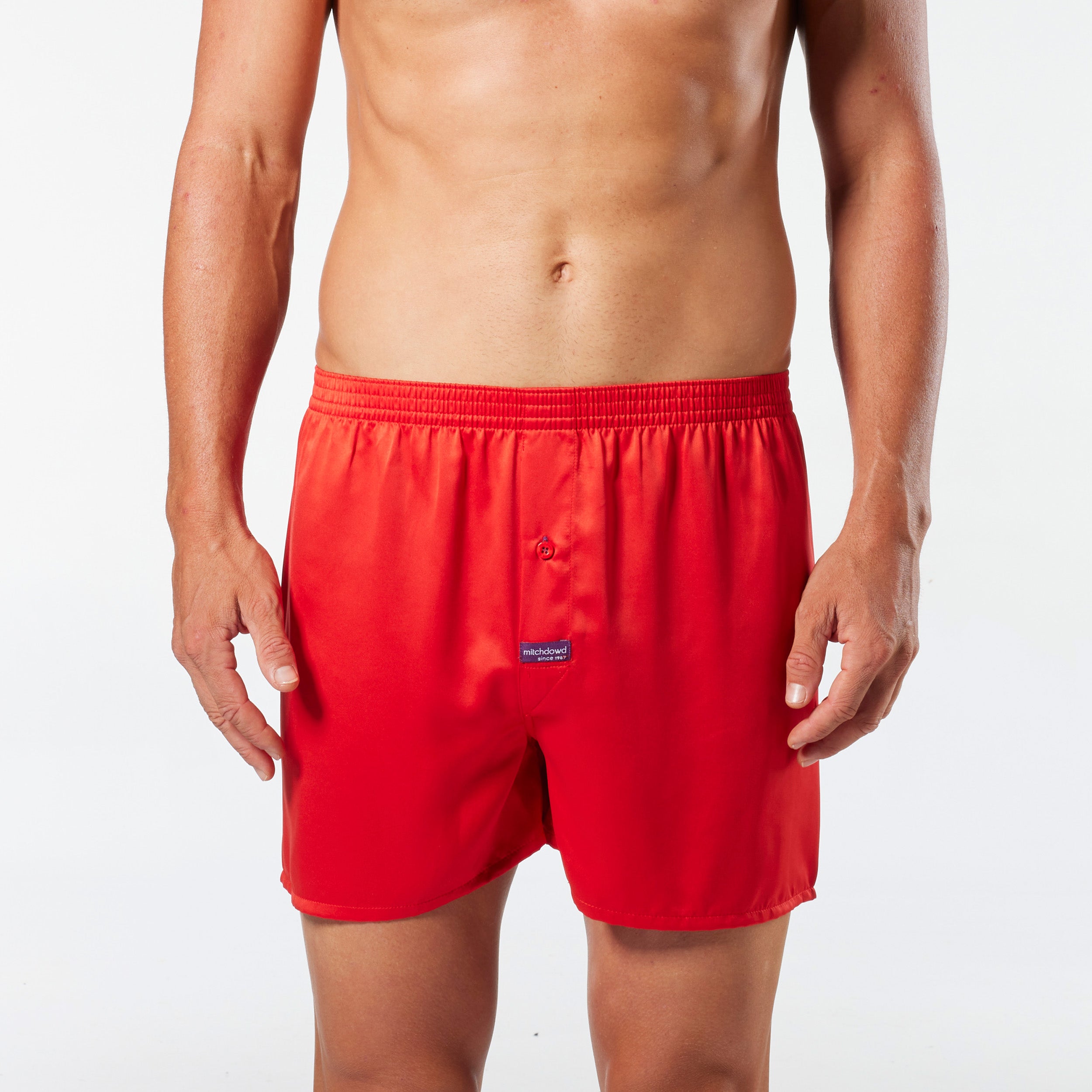 Red satin hot sale boxer shorts