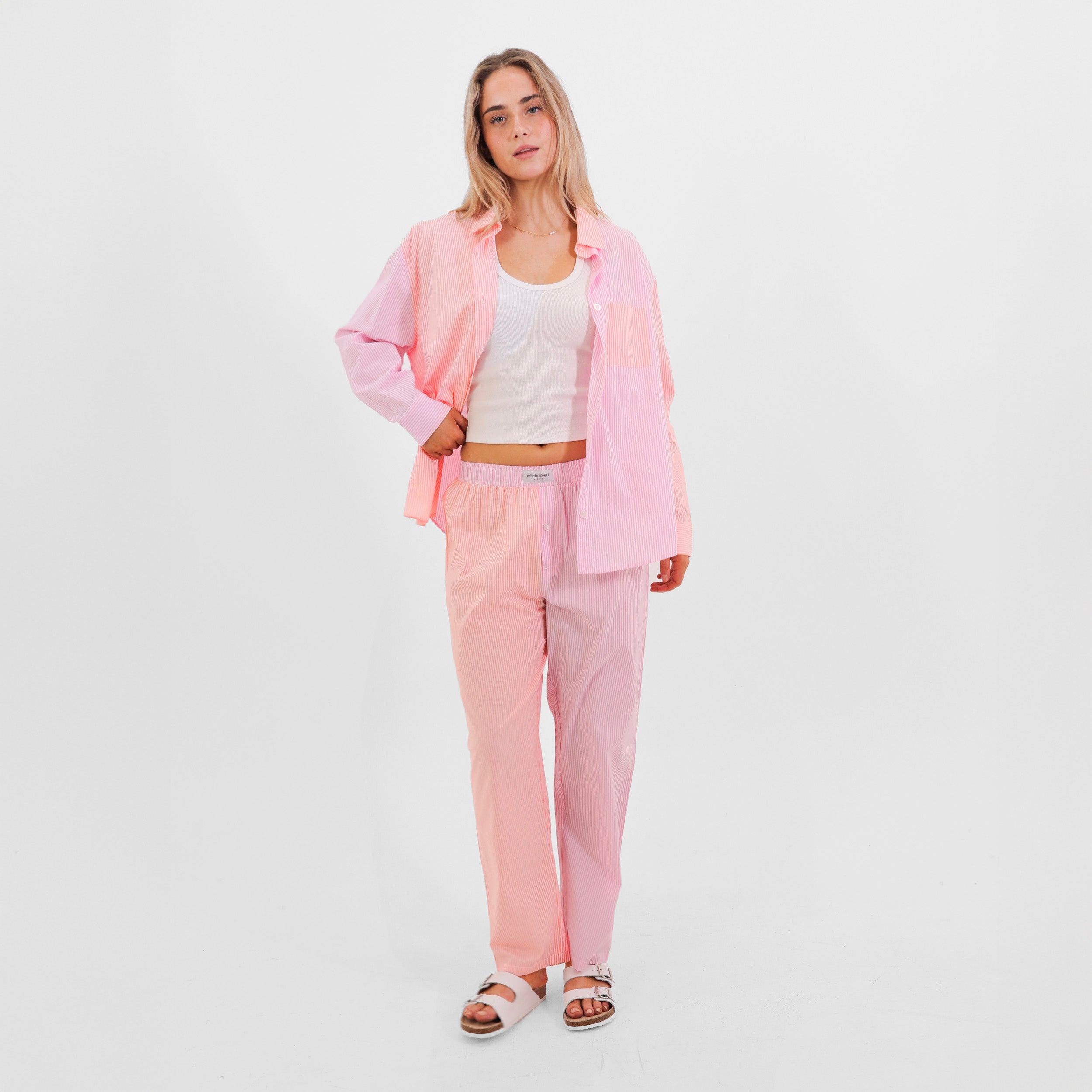 Mitchdowd Womens Bamboo Pink Pyjama Pants