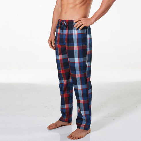 Men's British Check Cotton Pyjama Pant - Navy