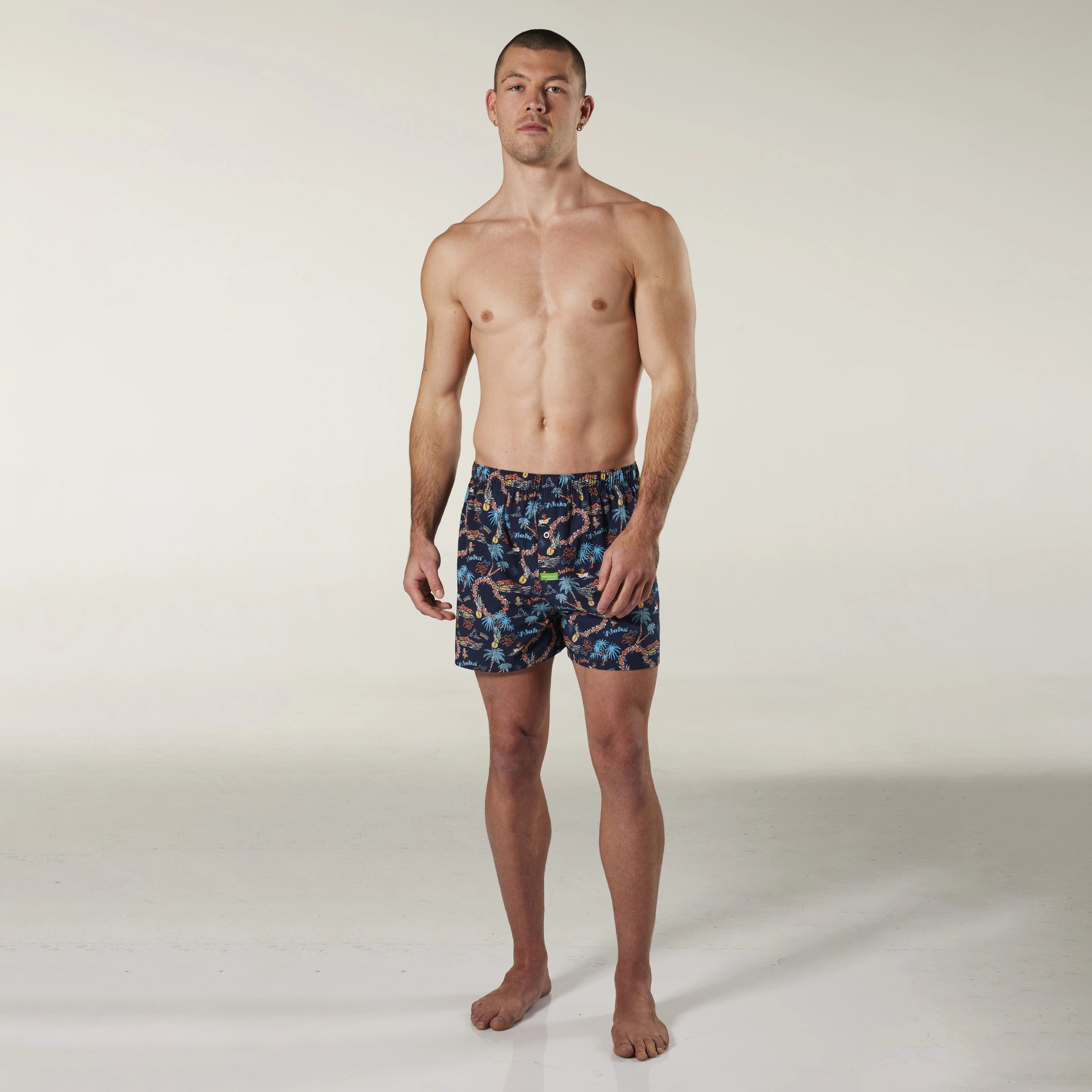 Men's Aloha Bamboo Boxer Shorts Model Image 4