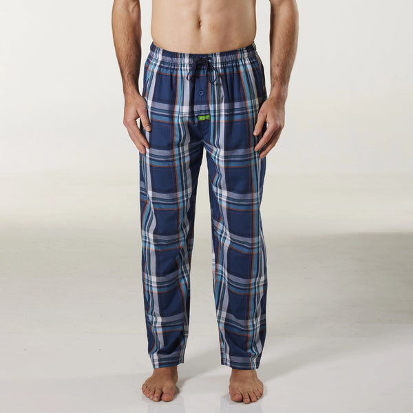 Men's Denim Check Bamboo Sleep Pants - Blue