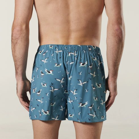 Men's Seagulls Bamboo Boxer Shorts - Blue