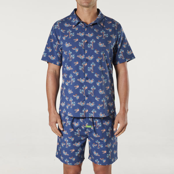 Mitch Dowd Men's Summer Swirl Cotton Knit Sleep Short Pyjama Shorts Shop  Online Today.