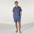 Men's Pineapple Palms Bamboo Resort Pyjama Set - Denim