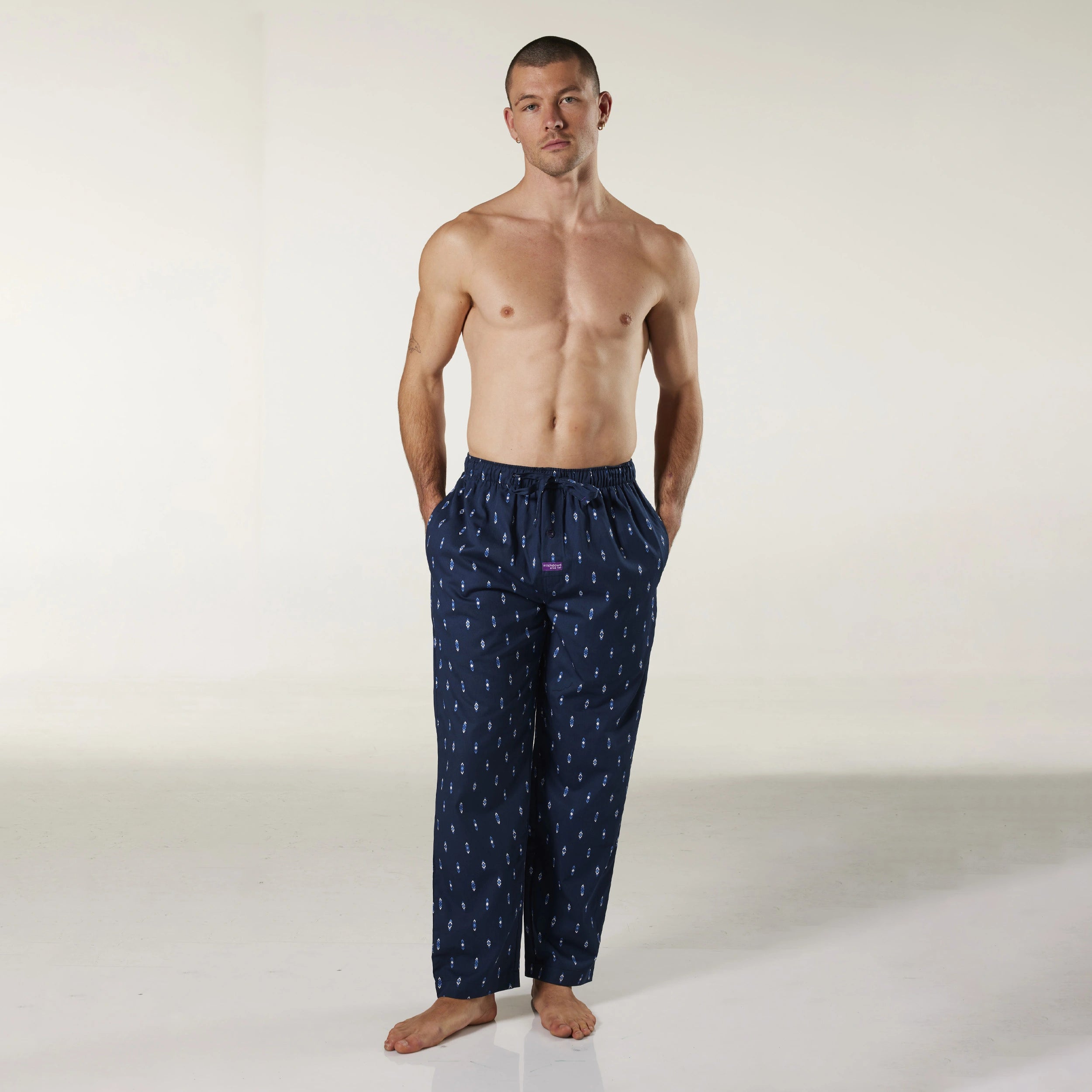 Mitch Dowd Mens Cotton Sleep Pants Navy Flint Shop Online Today