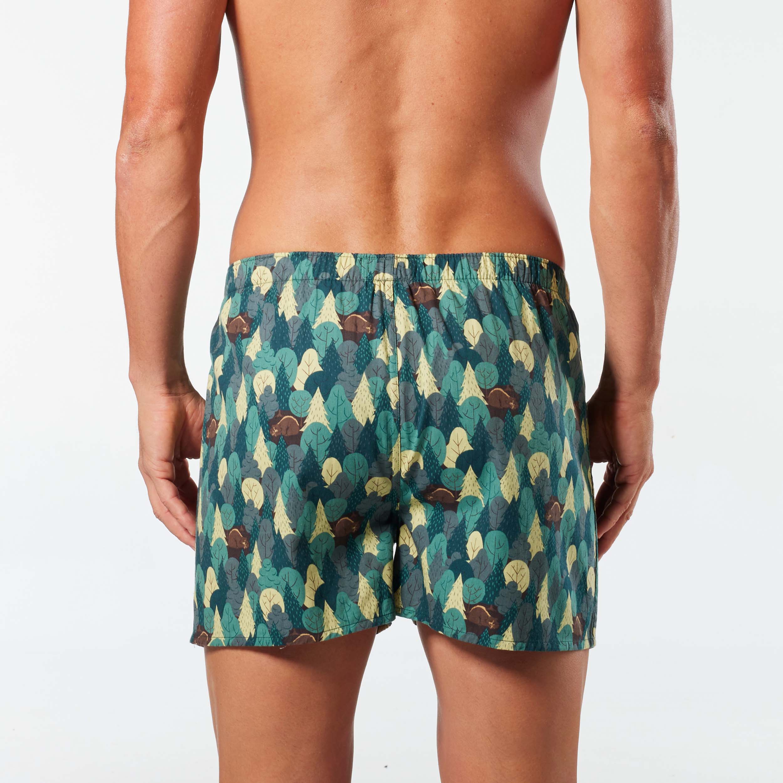 Men's Wood Ducks Cotton Boxer Short 3 Pack - Green - Image 4