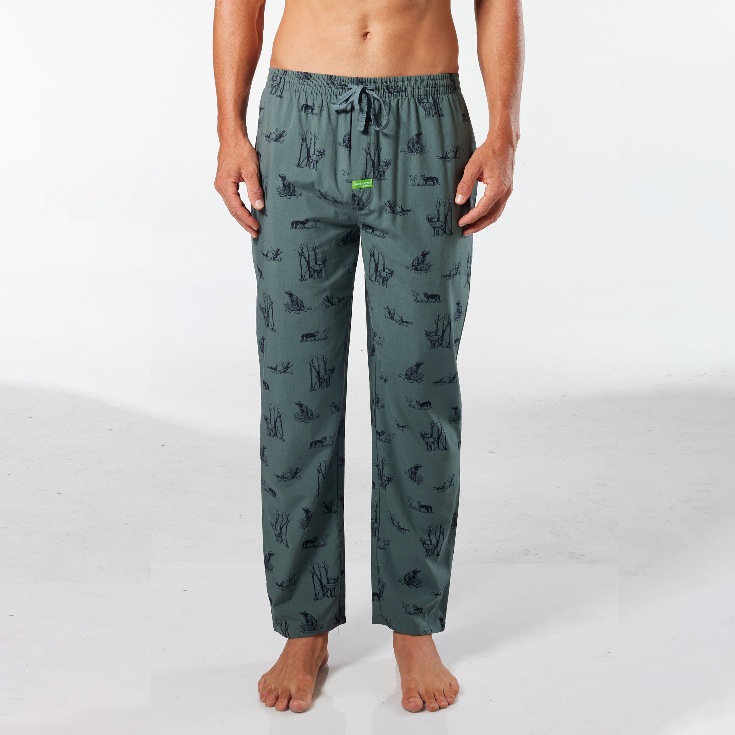 Mens Bamboo Sleep Pants Forest Icons Shop Online Today