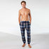 Men's Bobby Check Bamboo Flannel Slim Leg Sleep Pant - Navy