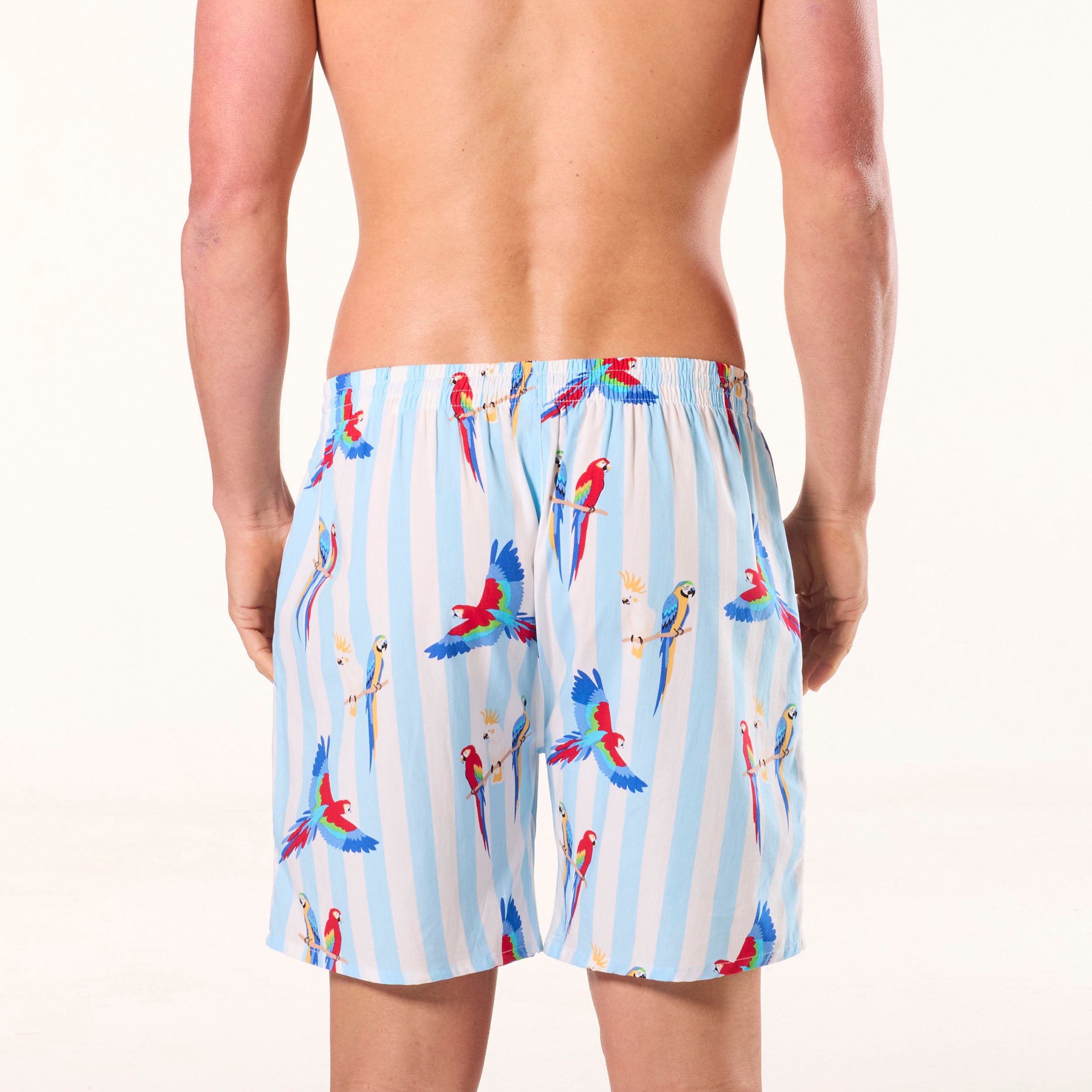 Men's Parrot Trooper Bamboo Sleep Short - Blue - Image 3