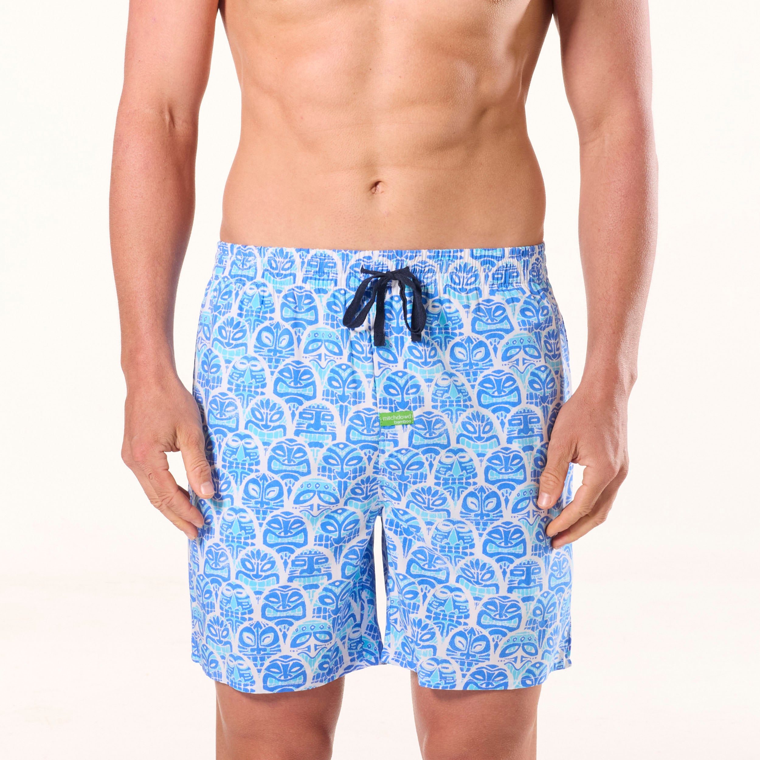 Men's Ice Cold Tiki Bamboo Sleep Short - Blue - Image 1