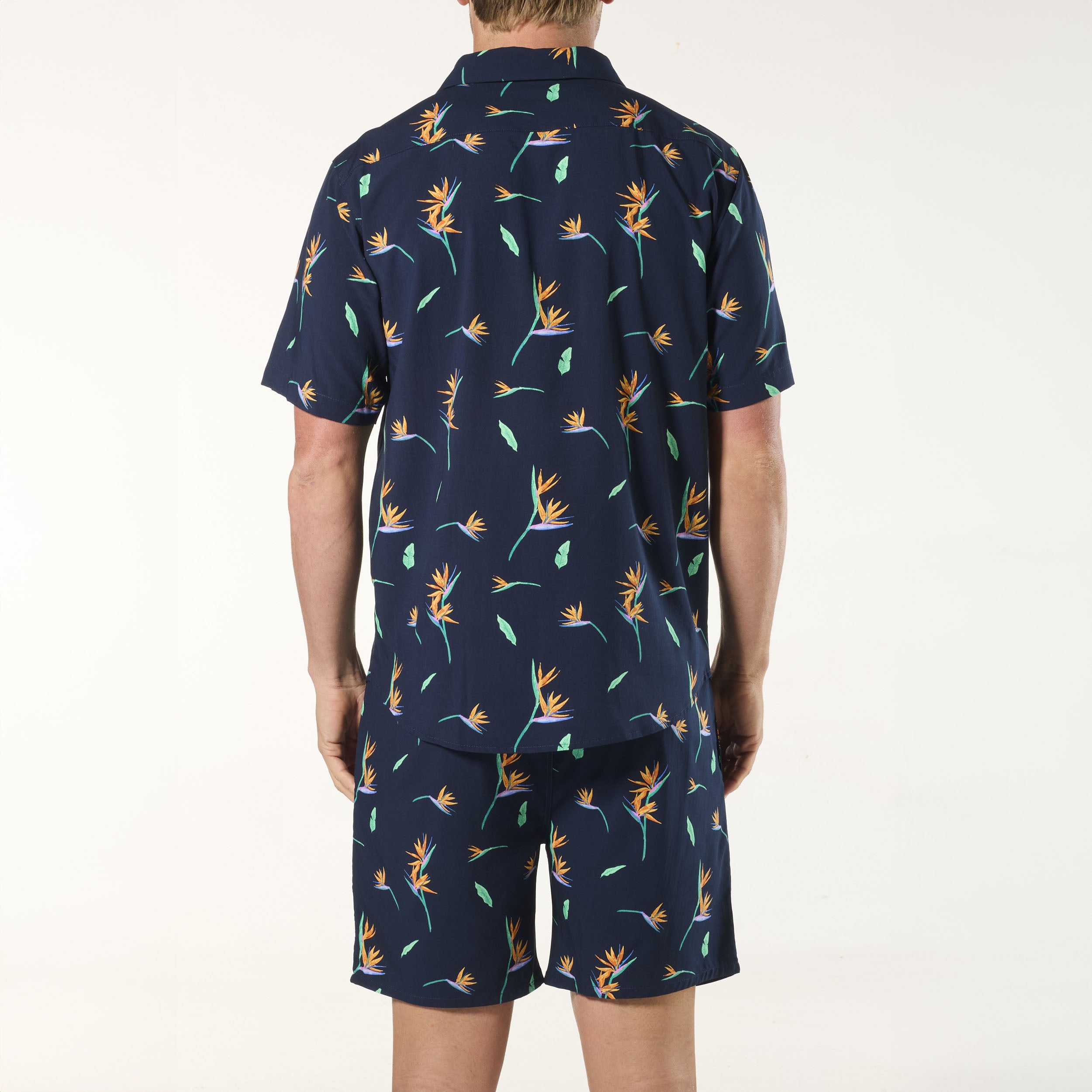 Men's Paradise City Bamboo Pyjama Set - Navy - Image 3