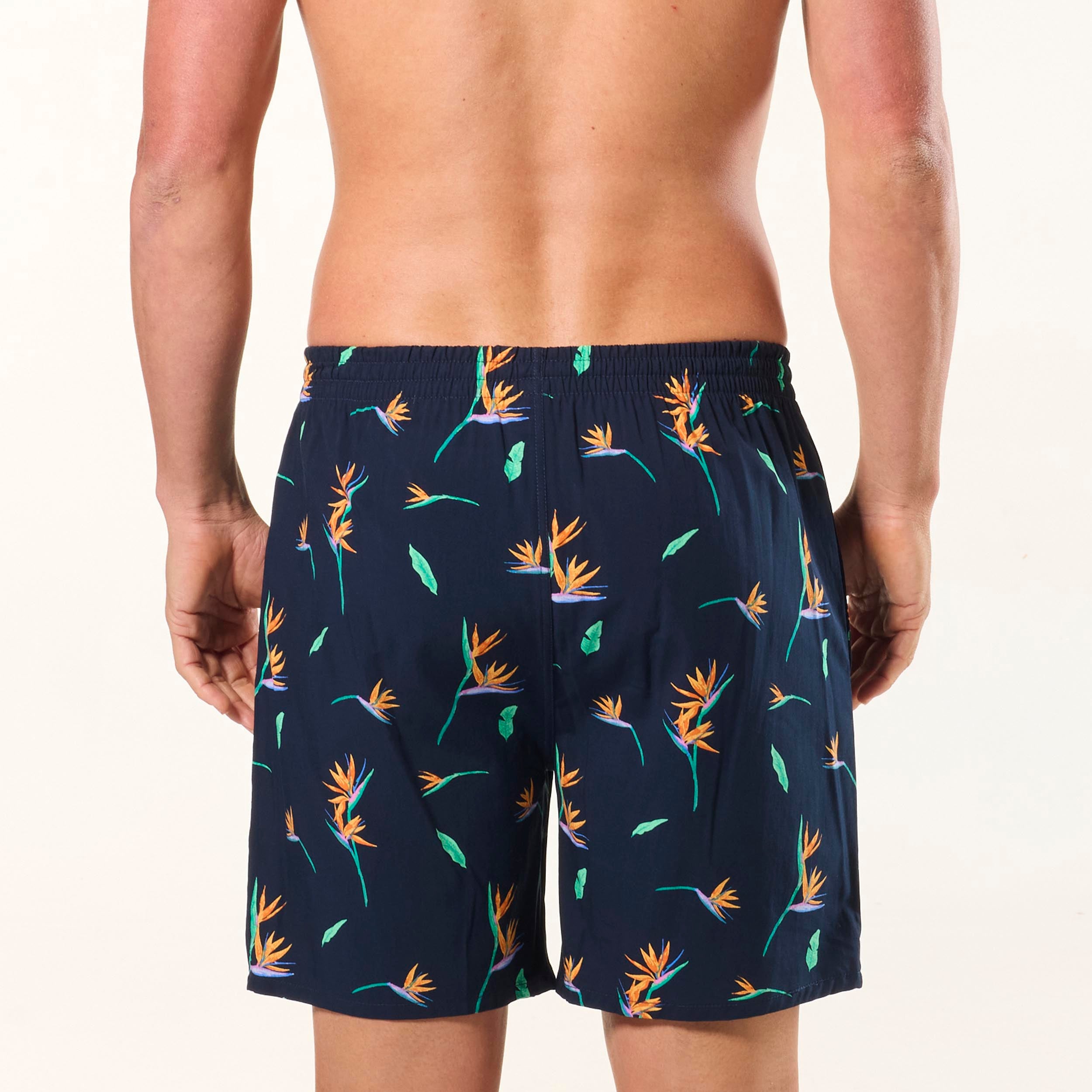 Men's Paradise City Bamboo Sleep Short - Navy - Image 3