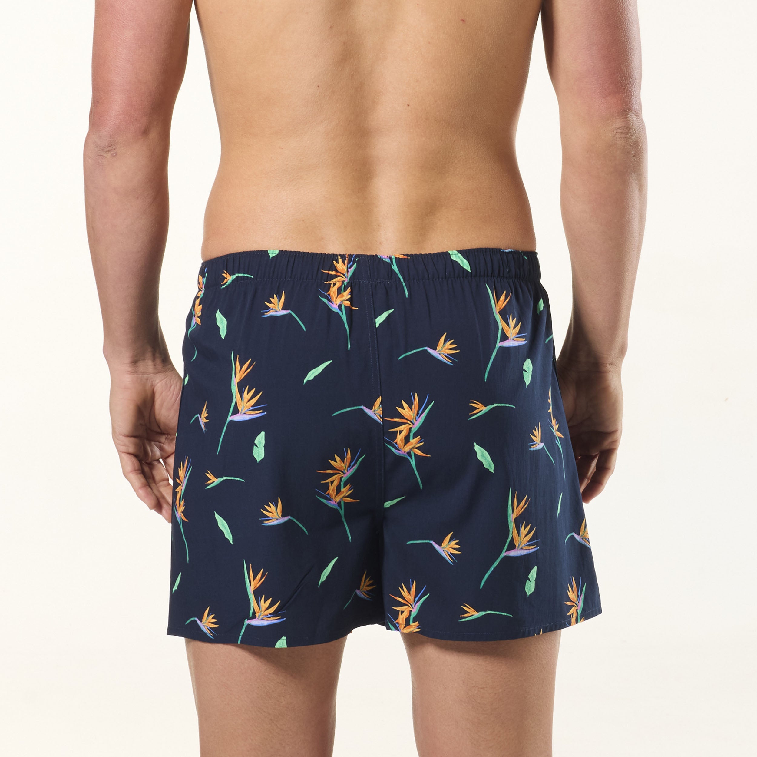 Men's Paradise City Bamboo Boxer Shorts - Navy - Image 3