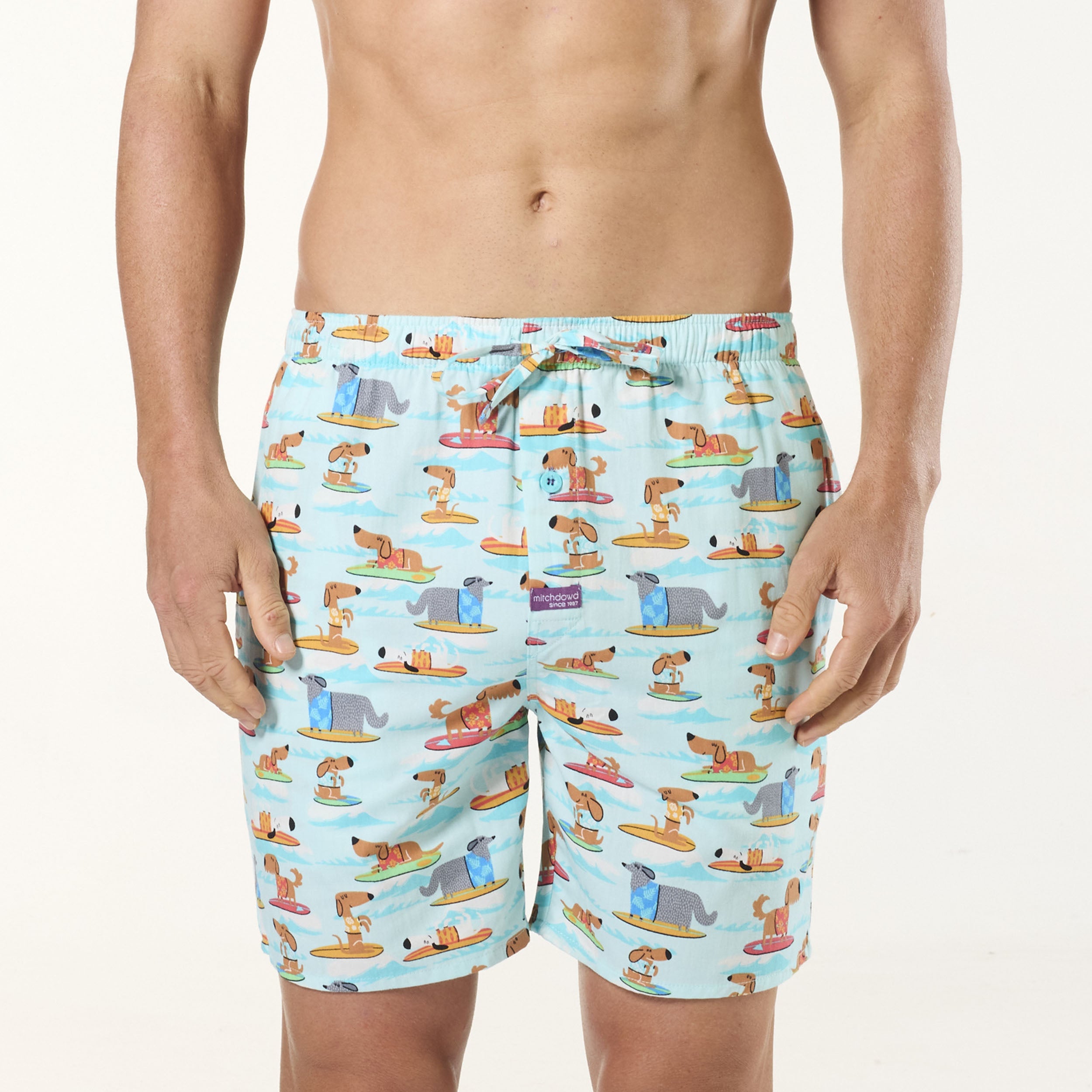 Men's Sea Dogs Cotton Sleep Shorts - Blue - Image 1