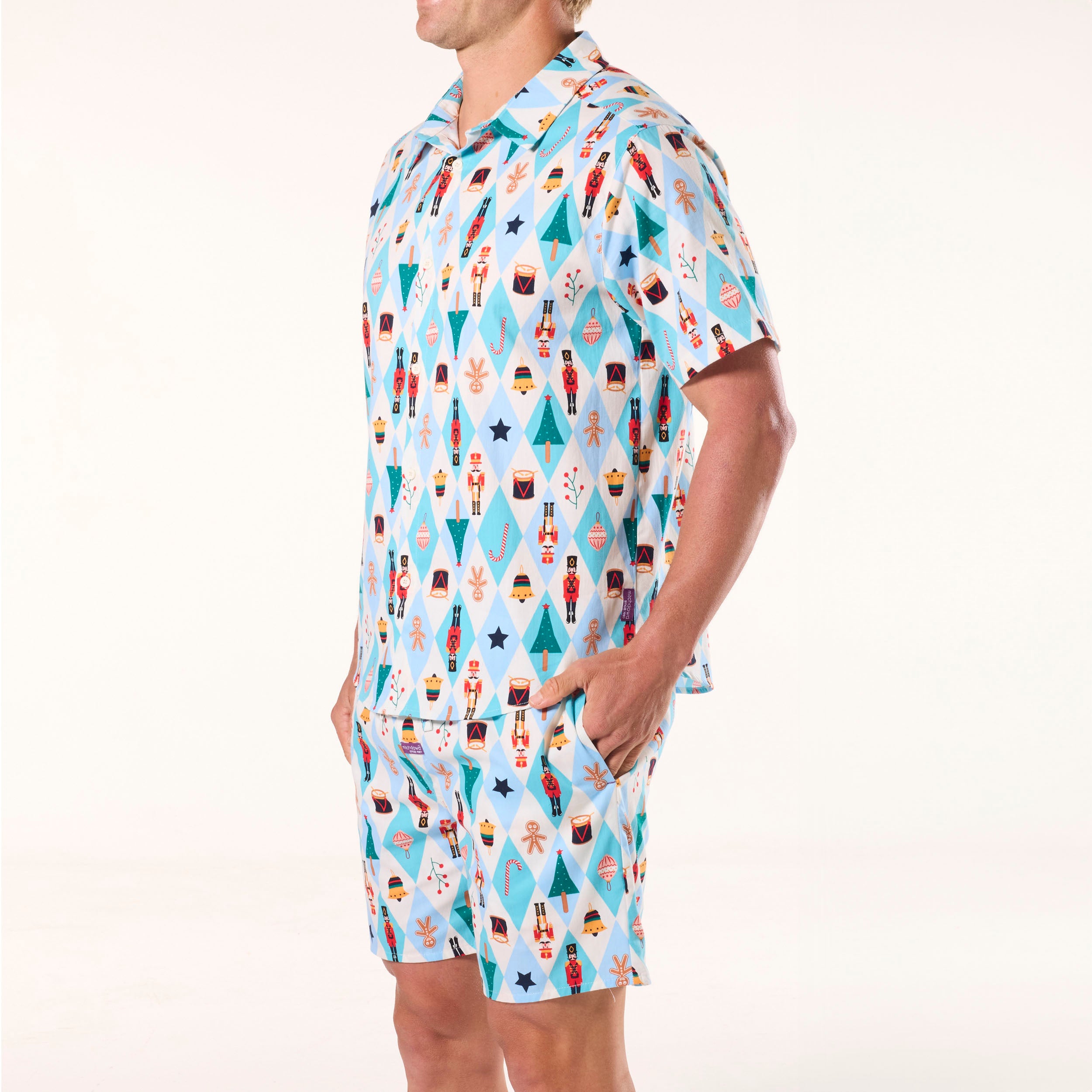 Men's Nutcracker Cotton Pyjama Set - Blue - Image 2