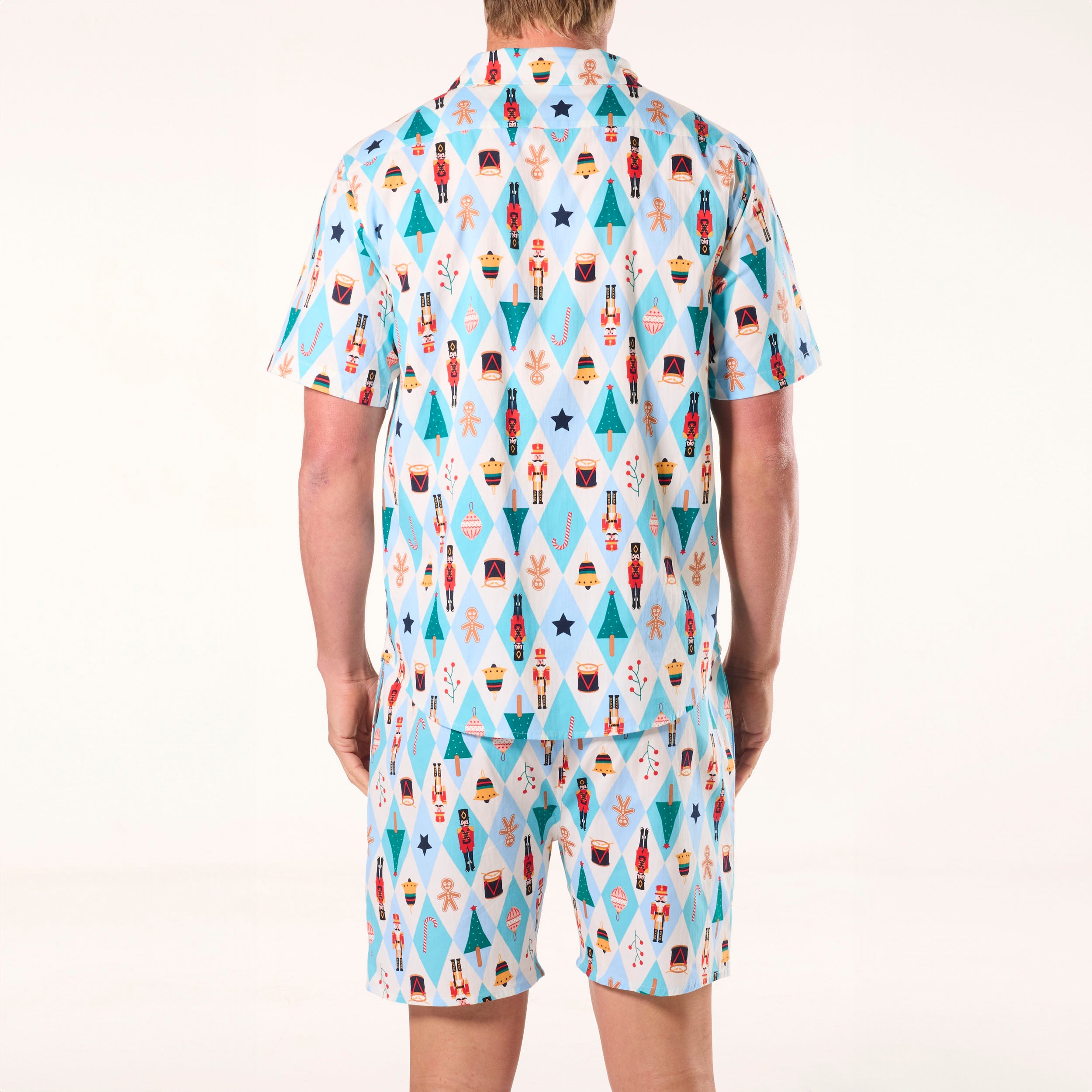 Men's Nutcracker Cotton Pyjama Set - Blue - Image 3