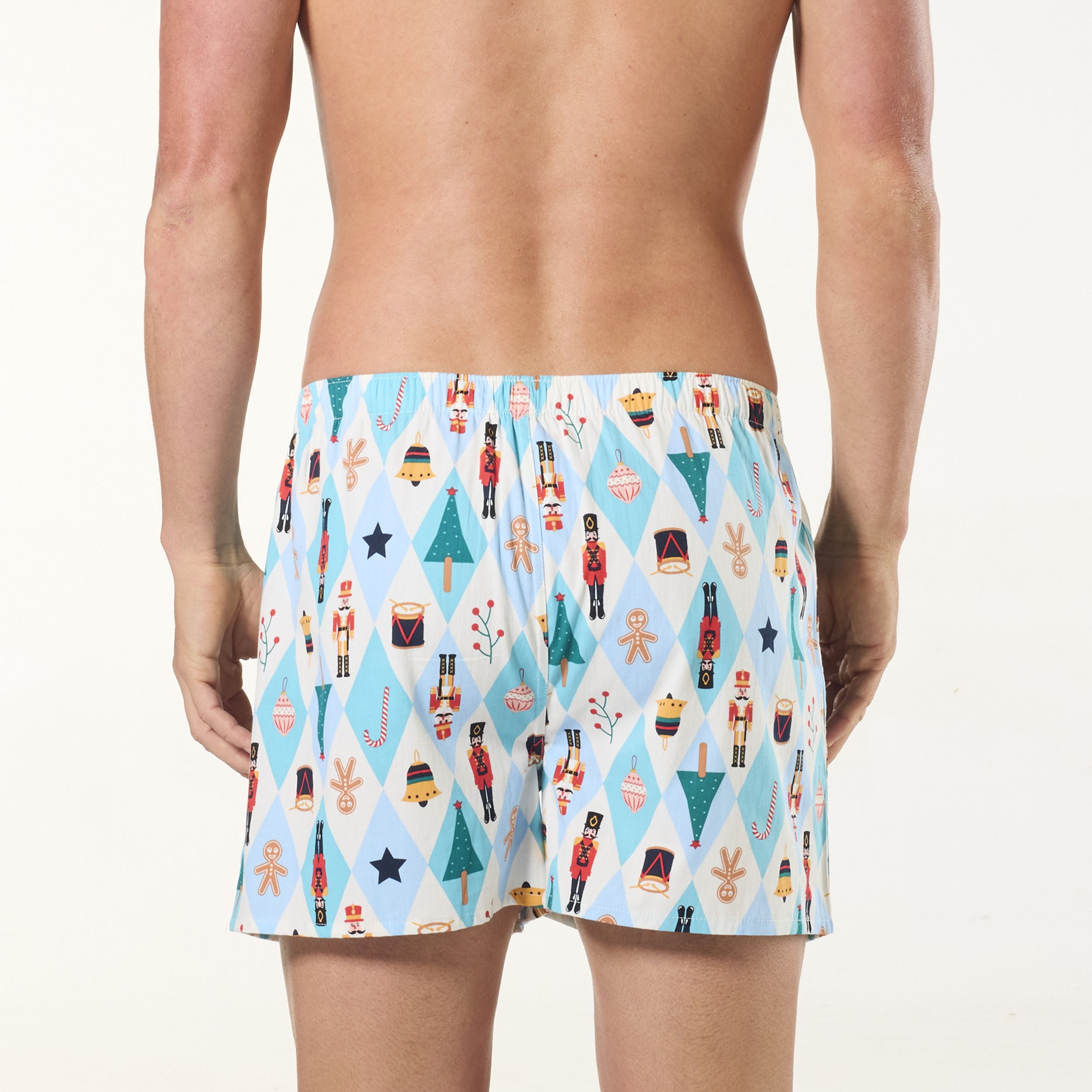 Men's Nutcracker Cotton Boxer Shorts - Blue - Image 3