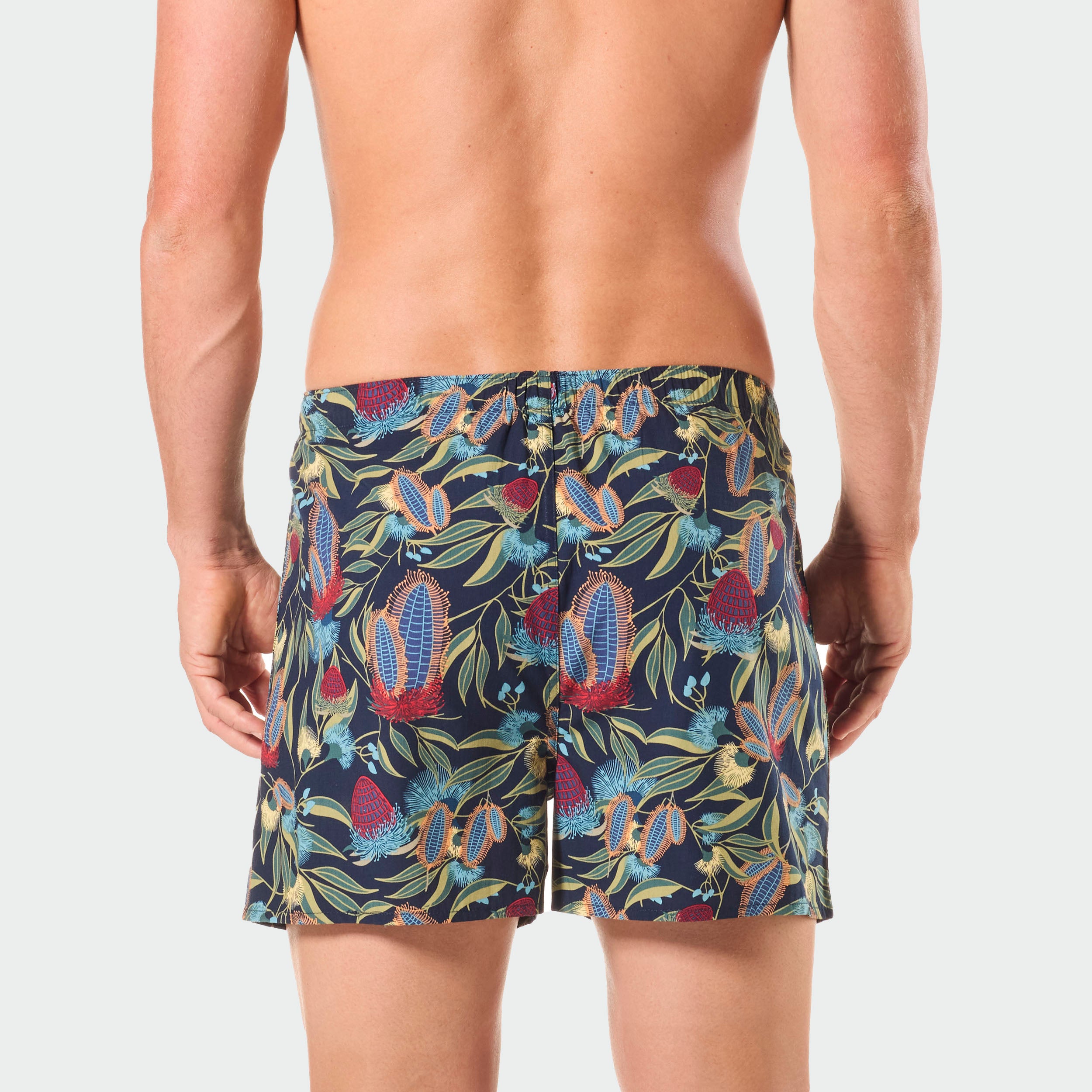 Men's Banksia Bamboo Boxer Shorts - Navy - Image 1