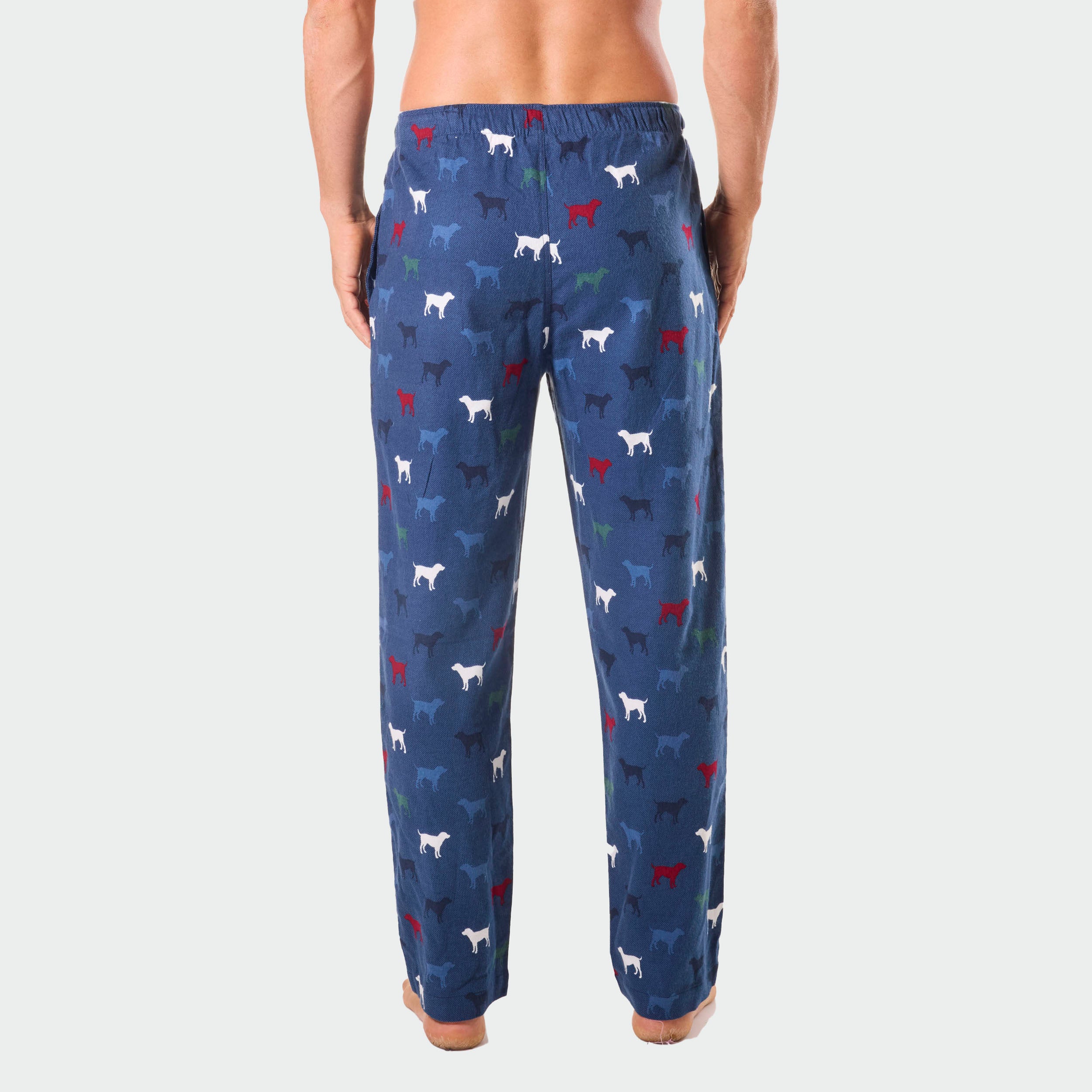 Men's Bow Wow Labs Cotton Flannel Sleep Pant - Blue - Image 2