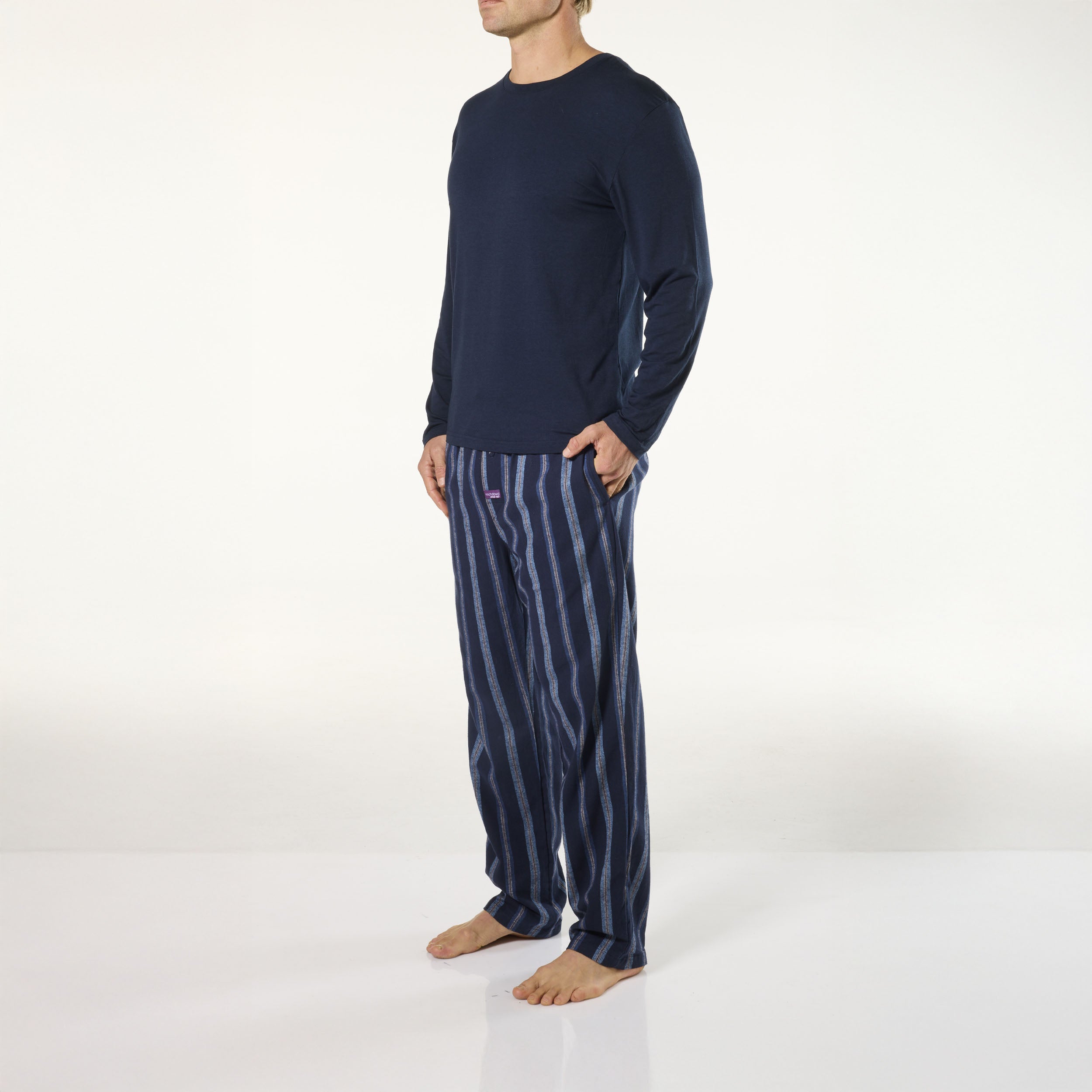 Men's Cotton Sleepwear Set | Relaxed Tee & Flannel Sleep Pants