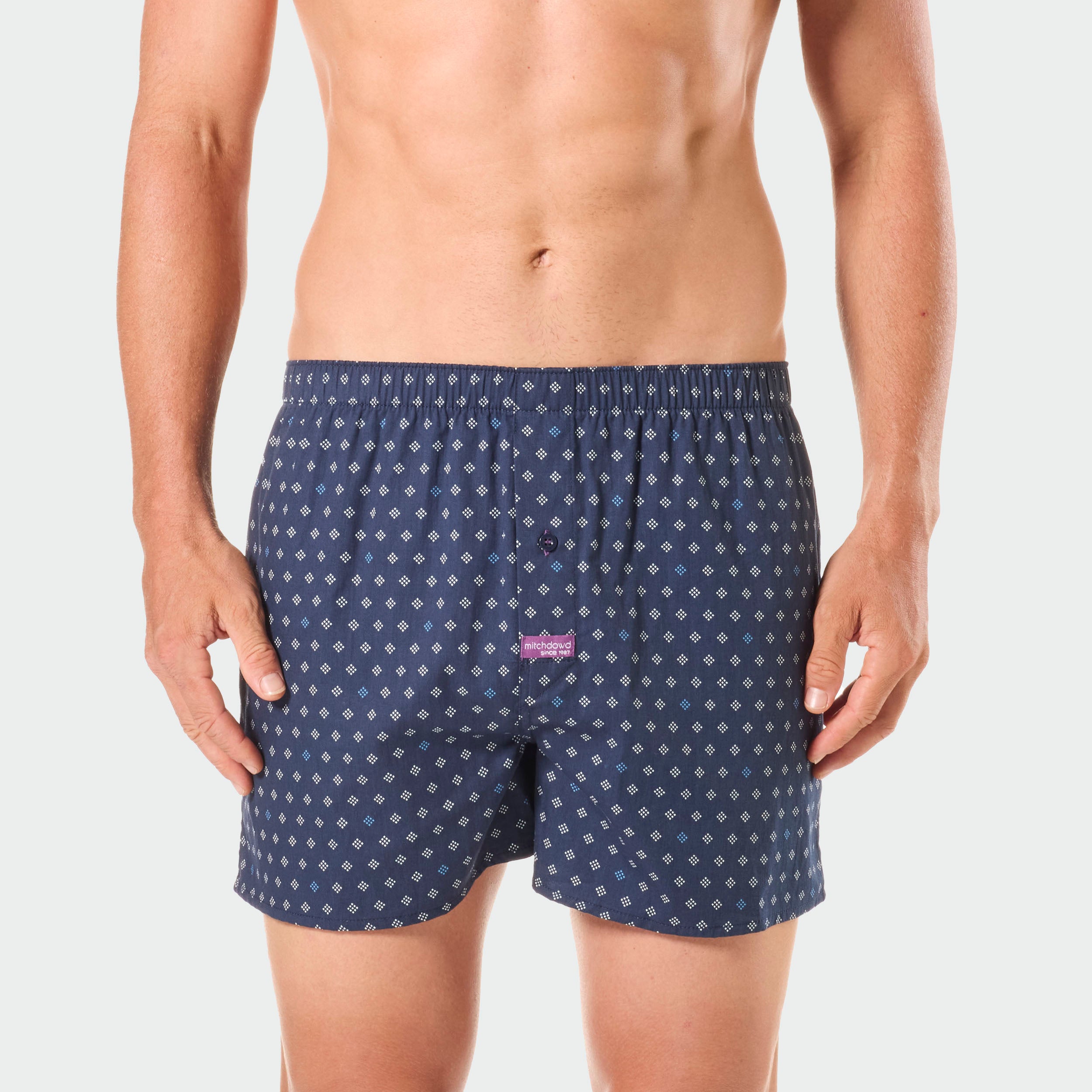 Mens Fun Cotton Boxer Short 5 Pack - Blue - Image 5