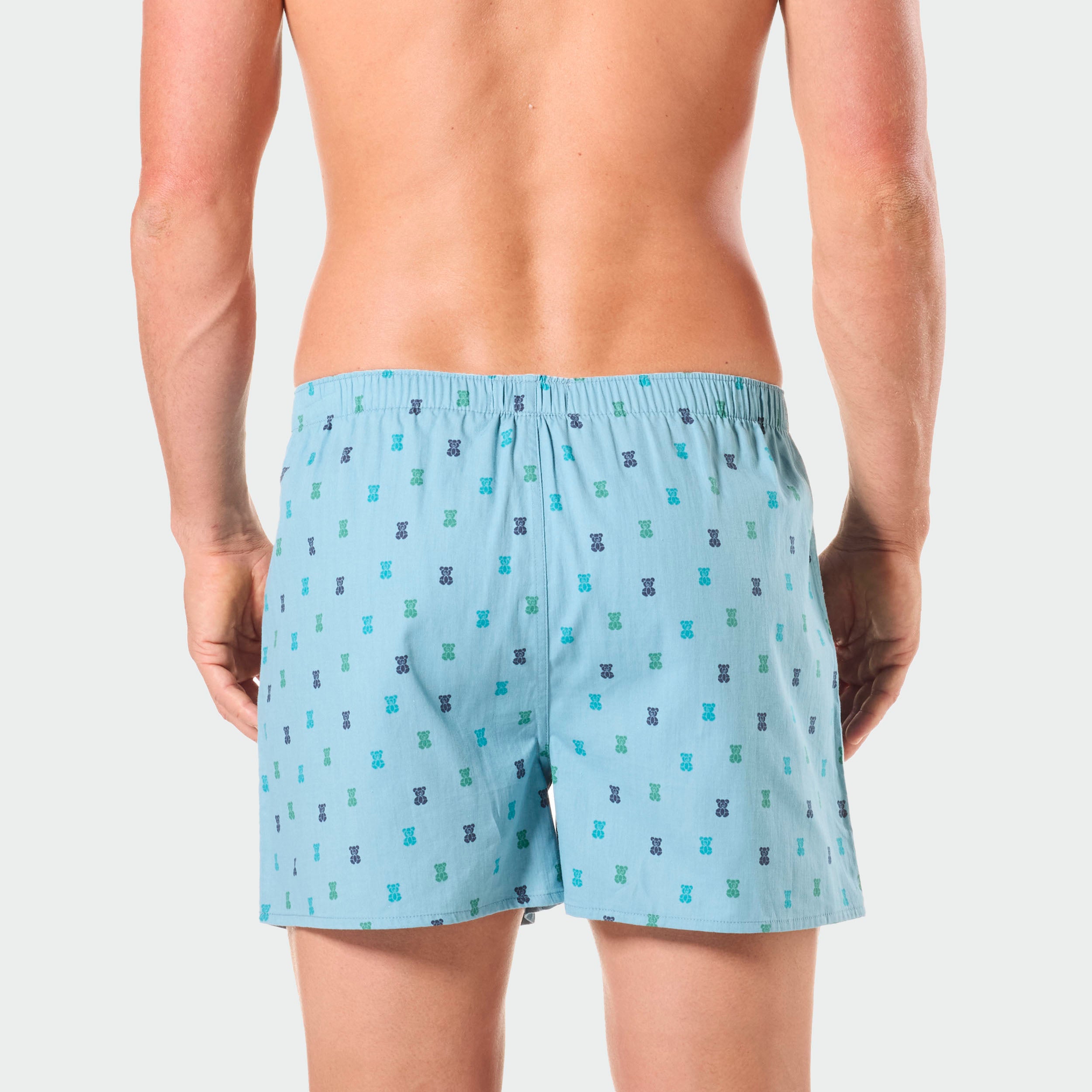 Mens Fun Cotton Boxer Short 5 Pack - Blue - Image 4