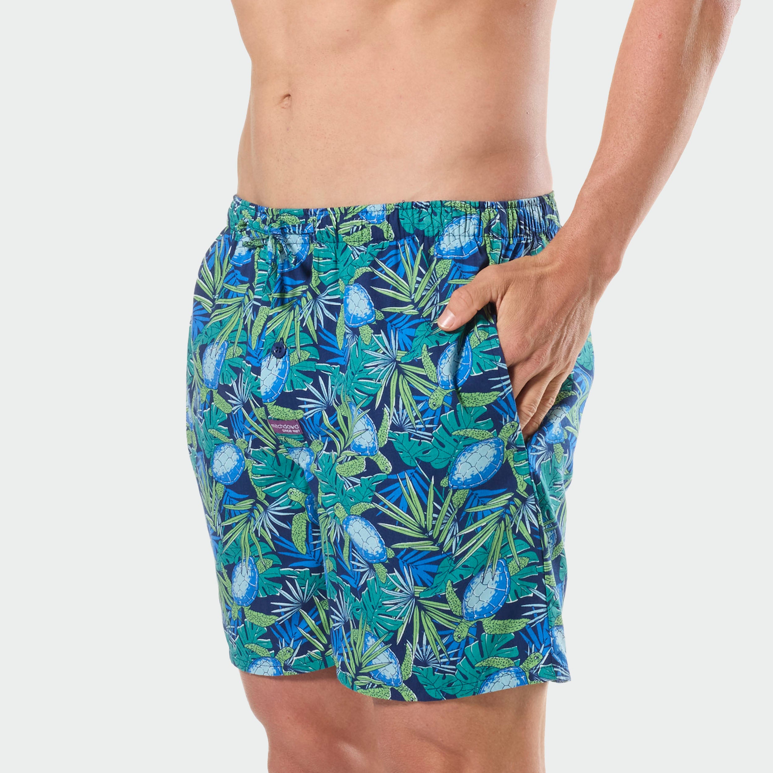 Mitchdowd Mens Turtle Tropic Sleep Shorts