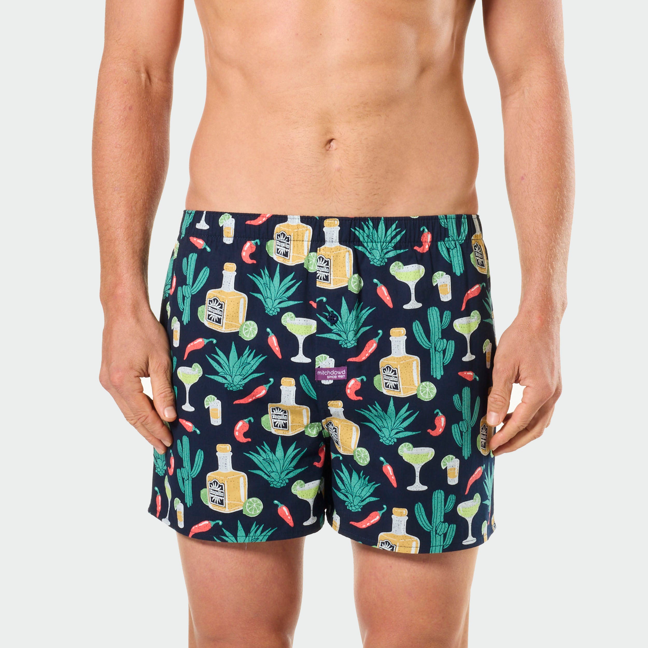 Mitch Dowd Men's Woven Boxer Shorts 3 Pack Tequila Design