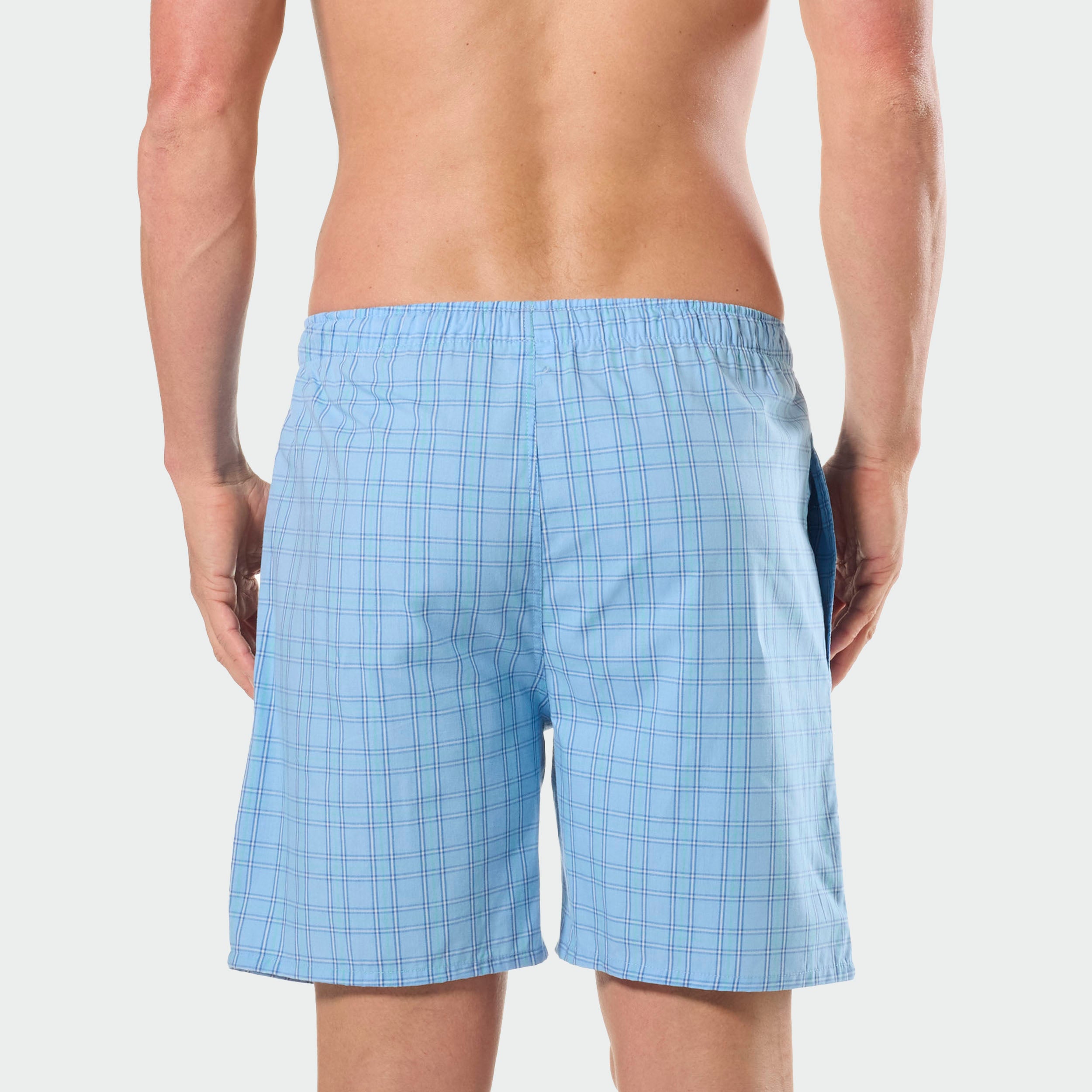 Mitchdowd Mens Sunny Crocodile and Squares 2 Pack Sleep Shorts