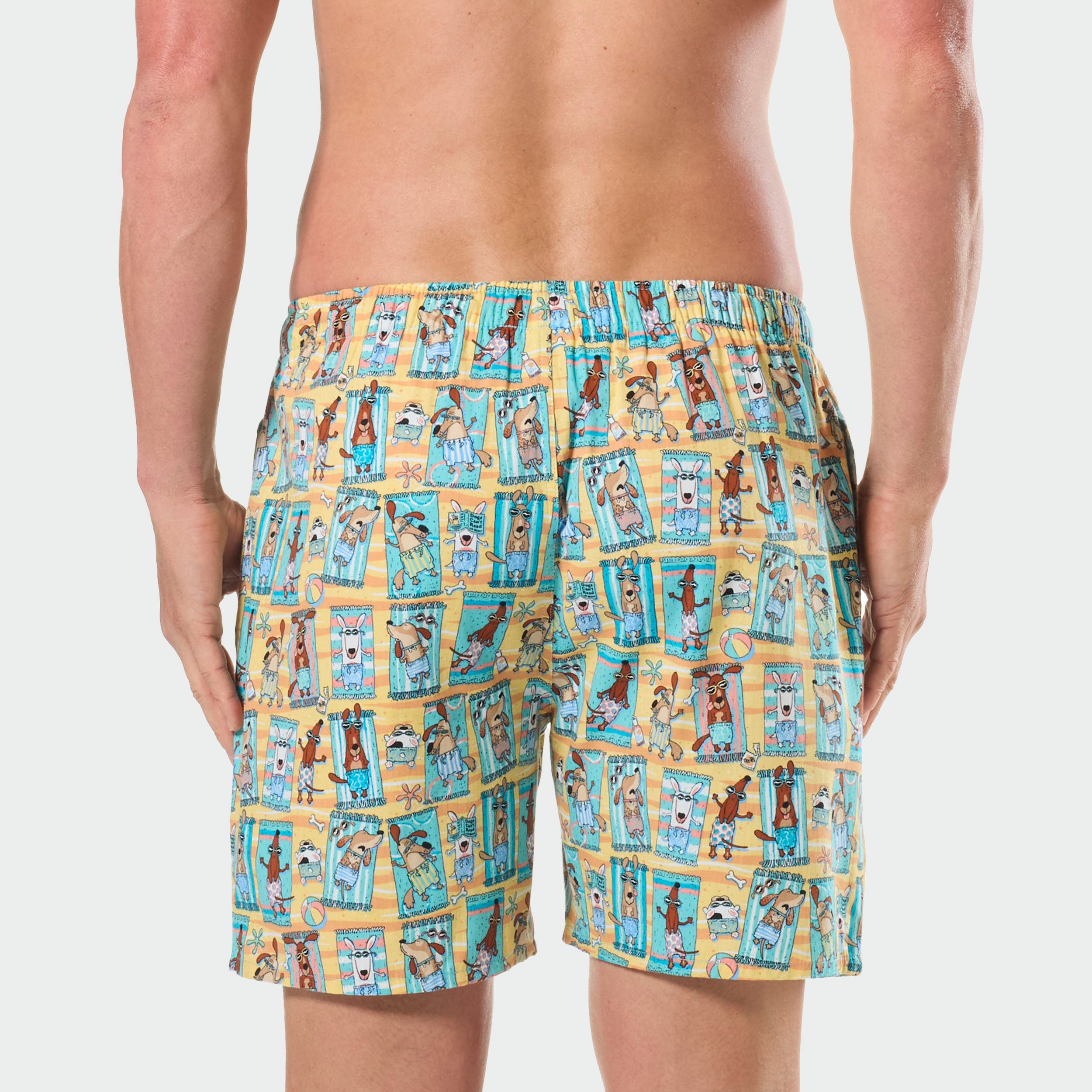 Mitchdowd Mens Dog Print Sleep Shorts