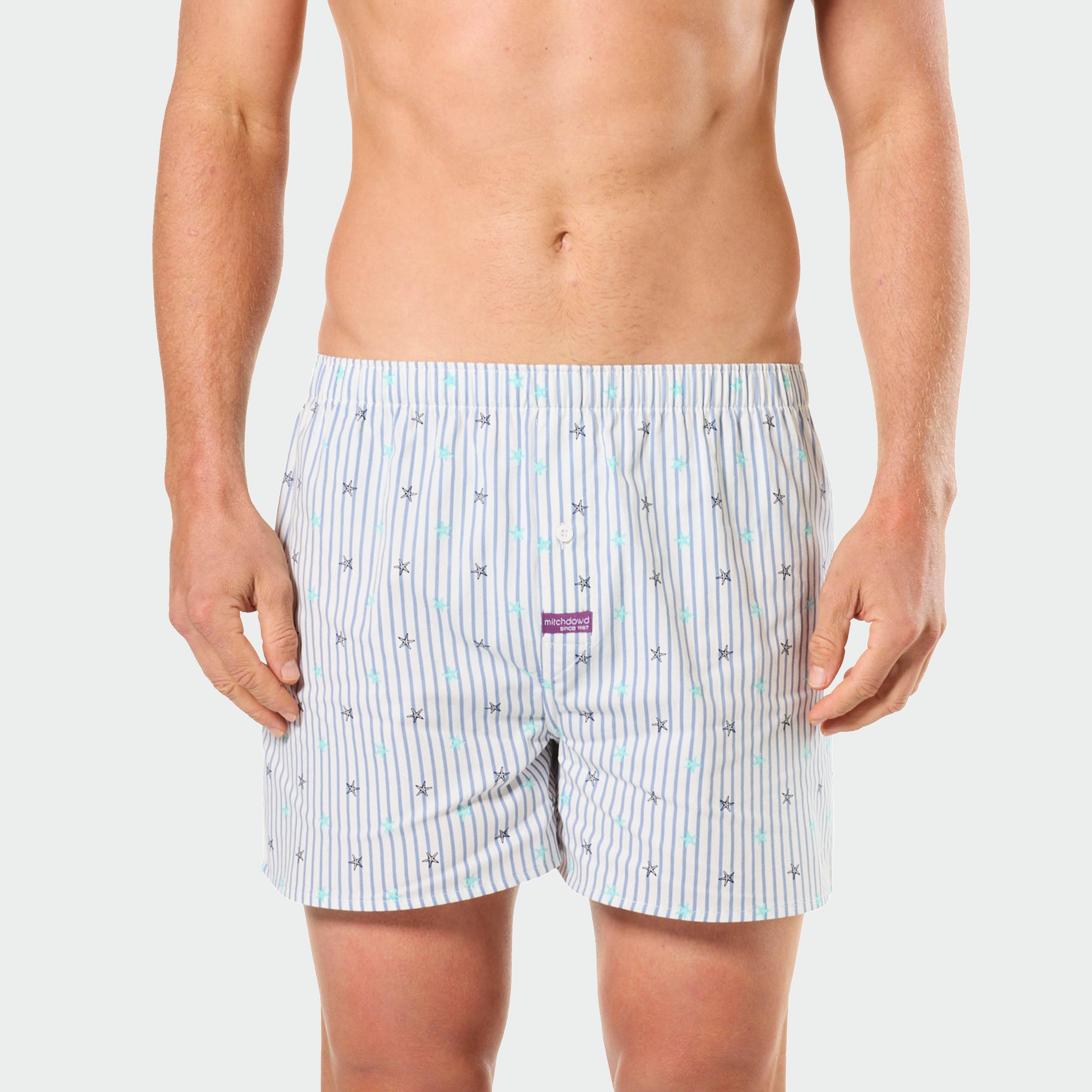 Mitch Dowd Men's Woven Boxer Shorts 5 Pack Nautical and Coastal Design