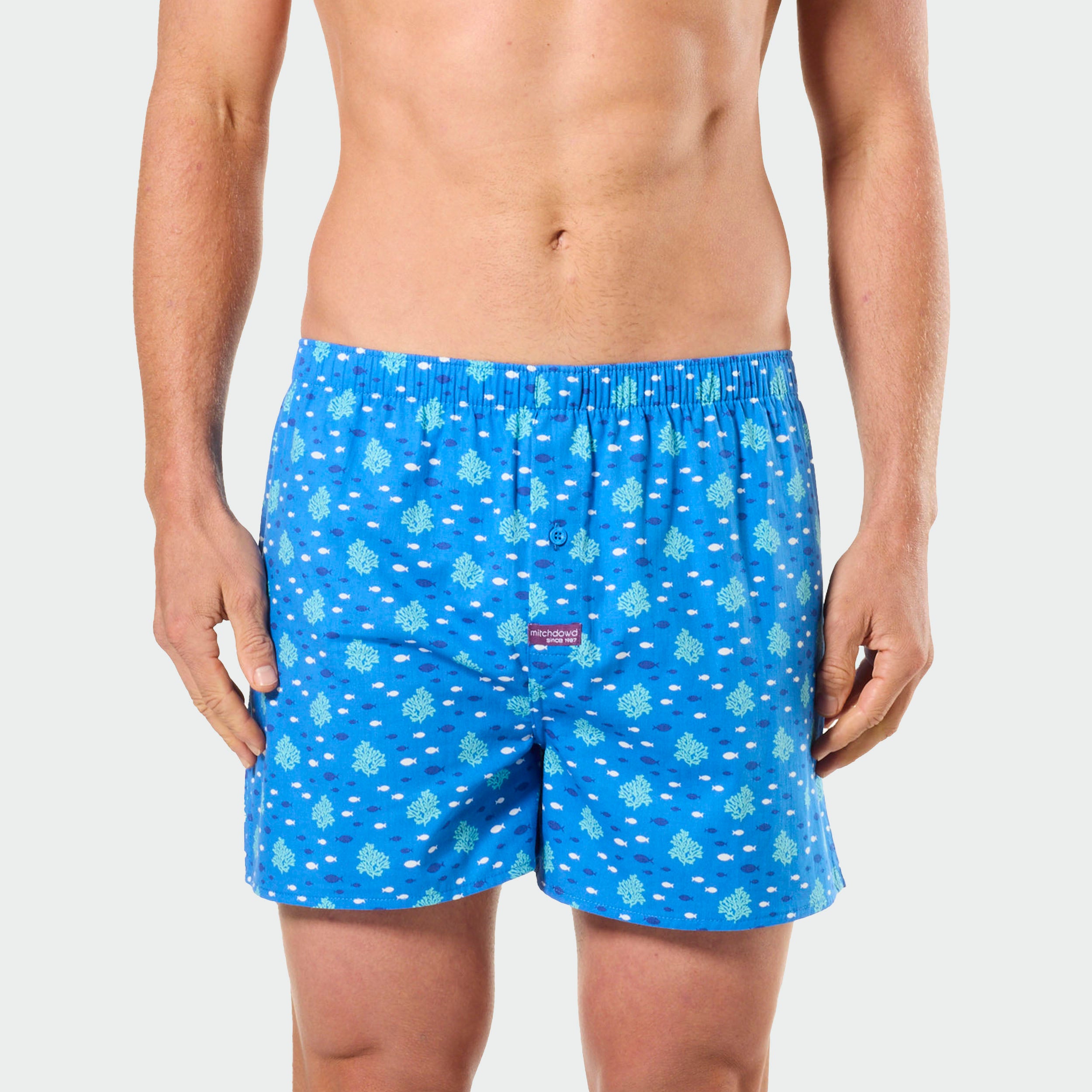 Mitch Dowd Men's Woven Boxer Shorts 5 Pack Nautical and Coastal Design