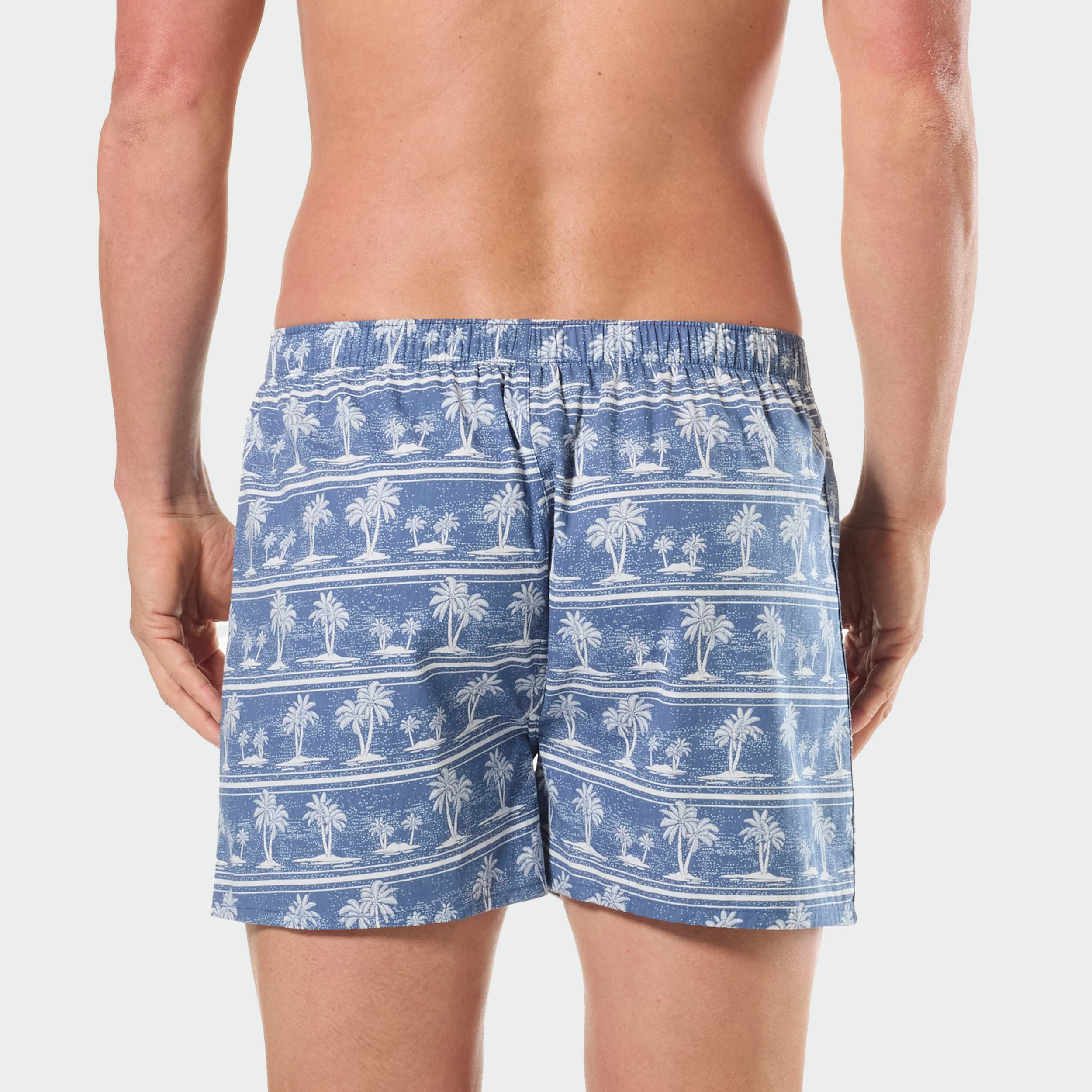 Mitchdowd Men’s Maui 3 Pack Boxer Shorts - Tropical and Stripe Sleepwear