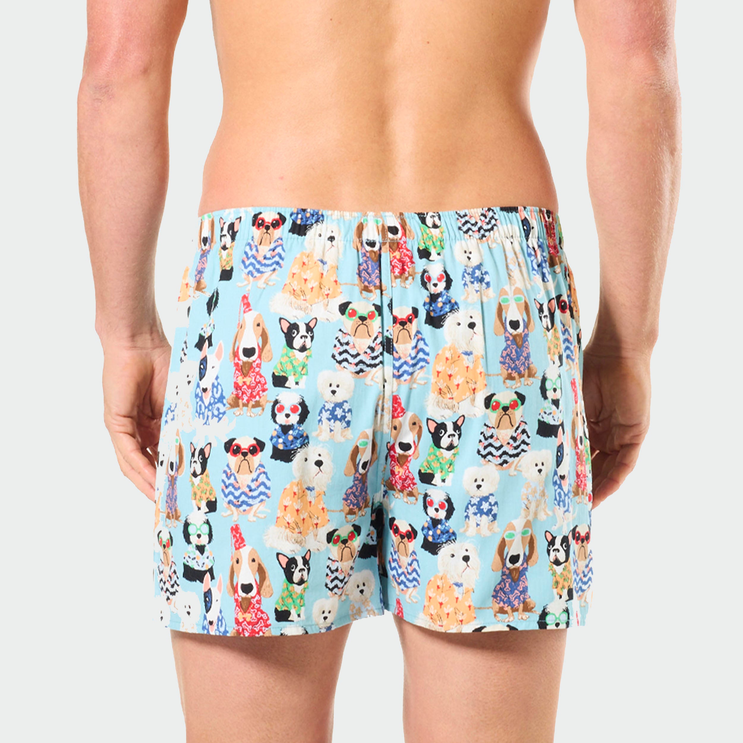 Mitch Dowd Men's Woven Boxer Shorts Doggy Shirts Design