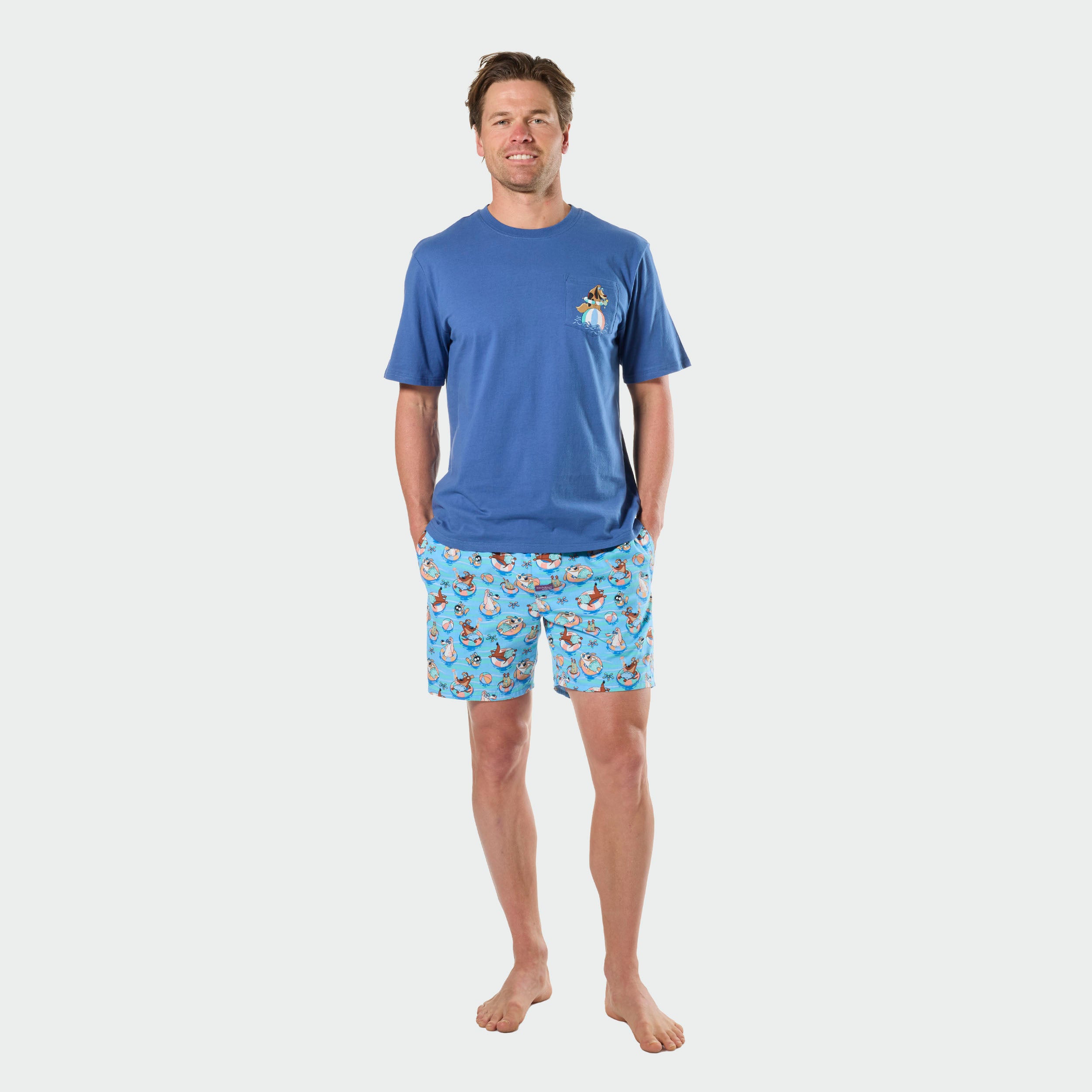 Mitchdowd Mens Fun Summer Sleepwear Set