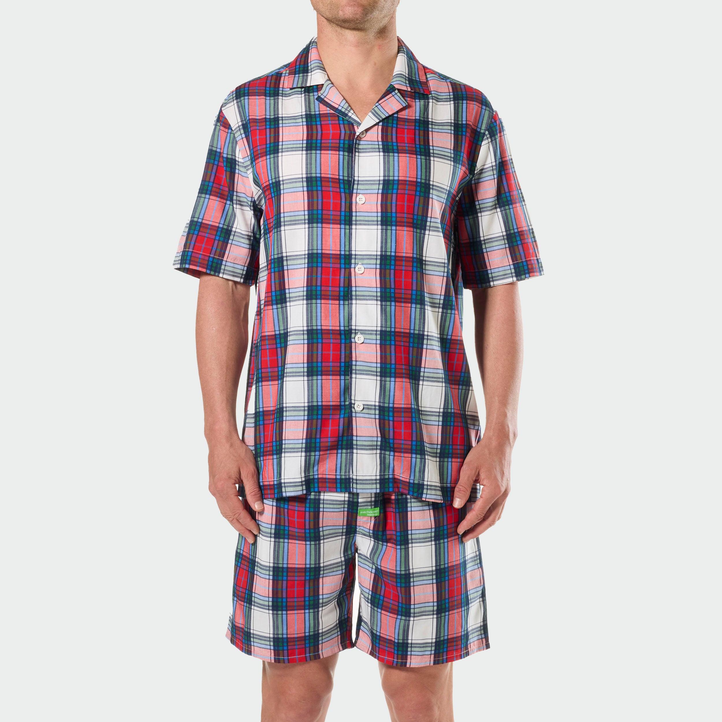 Mitchdowd Mens Check Fam Jam Bamboo PJ Set