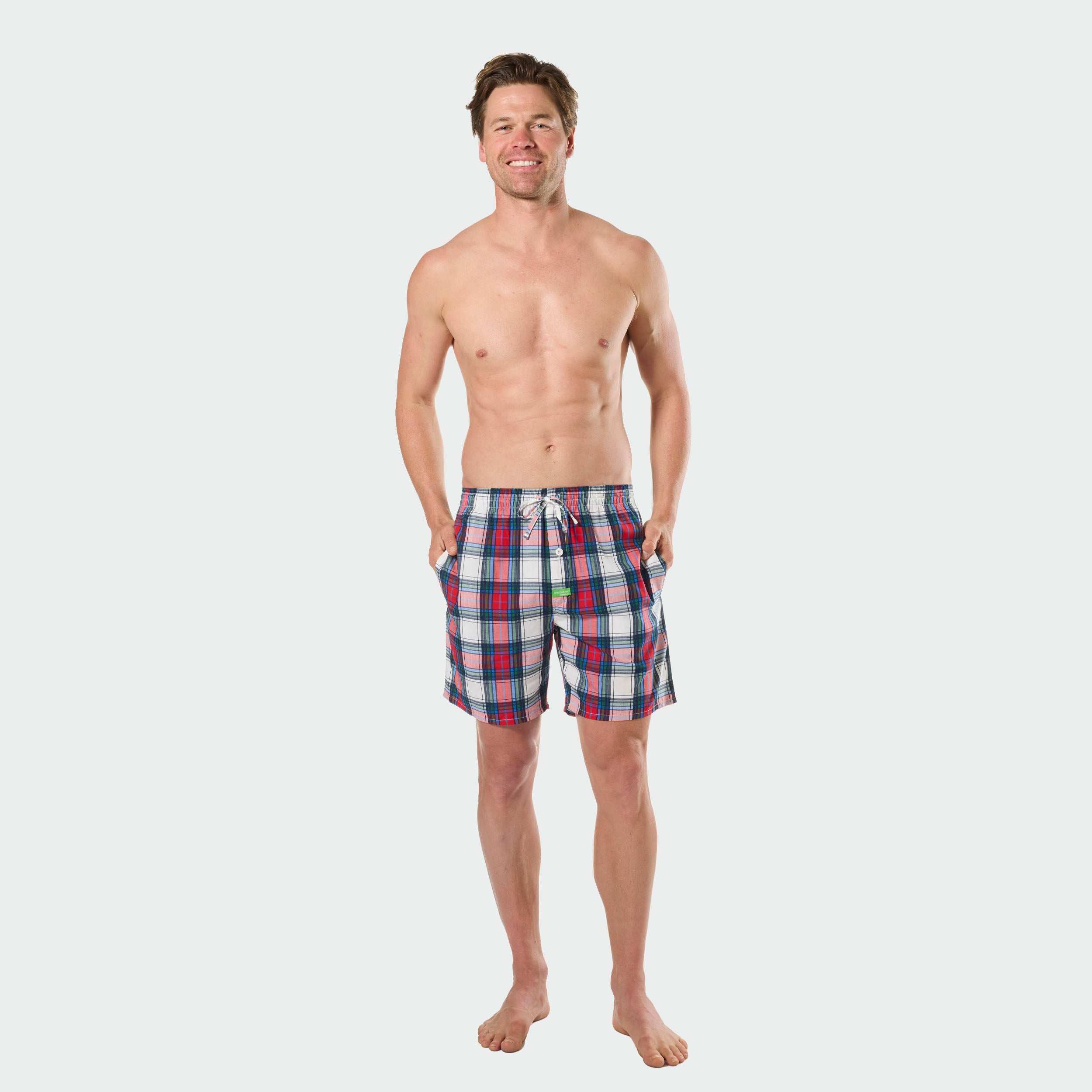 Mitchdowd Mens Tarten Check Bamboo Sleep Shorts