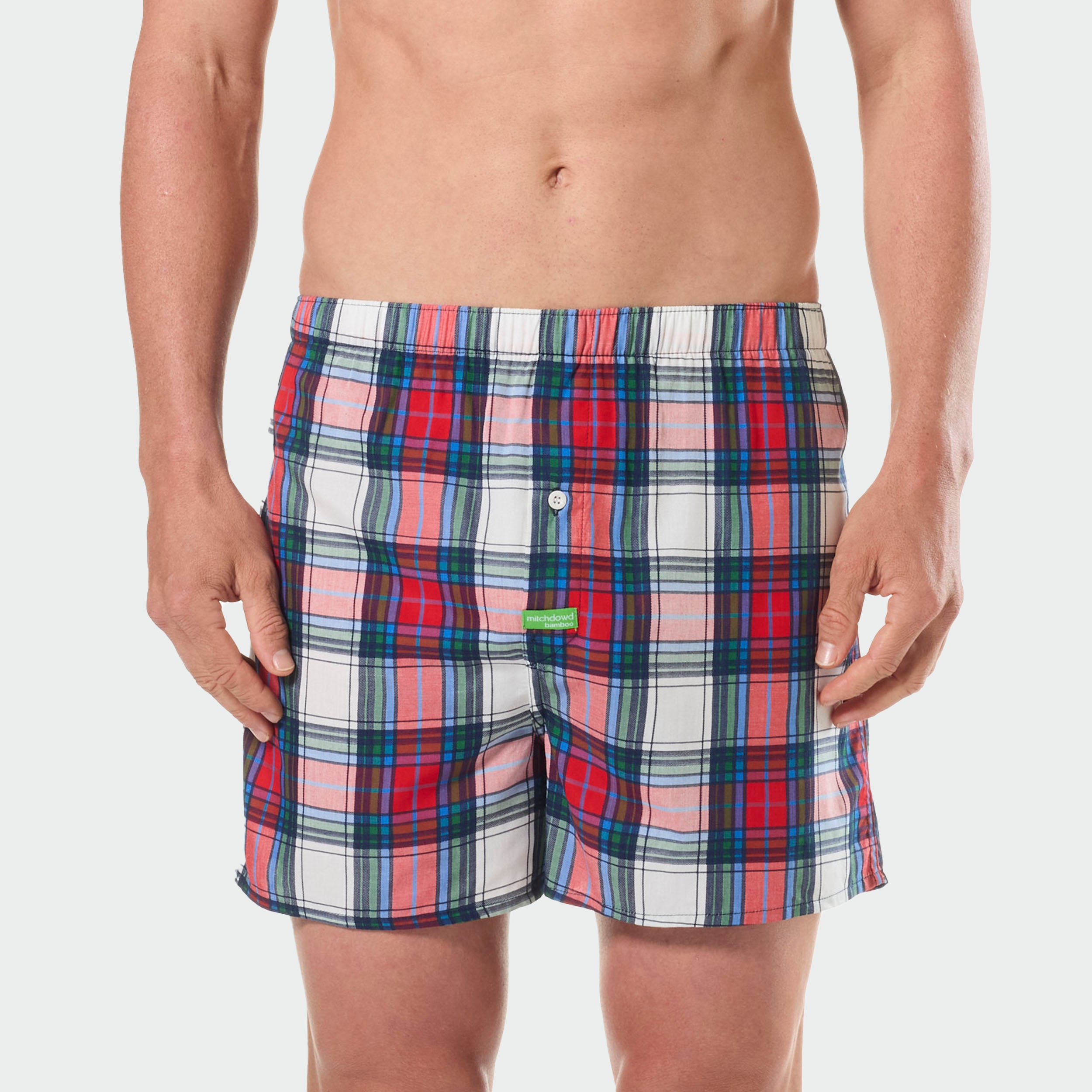Mitchdowd Mens Tartan Bamboo Boxer Shorts