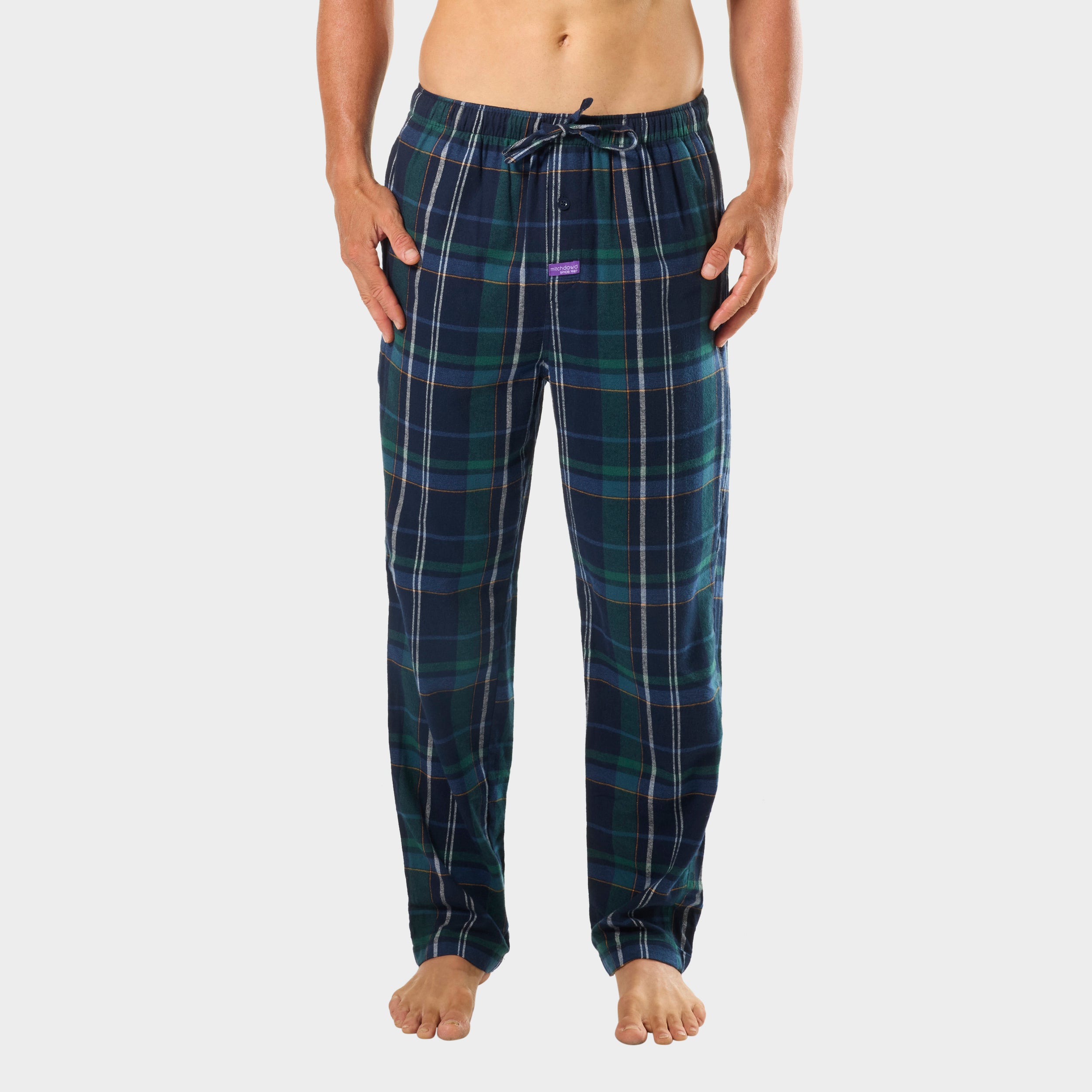 Mens Ice Tea Flannel Sleep Pants - Mid Blue
