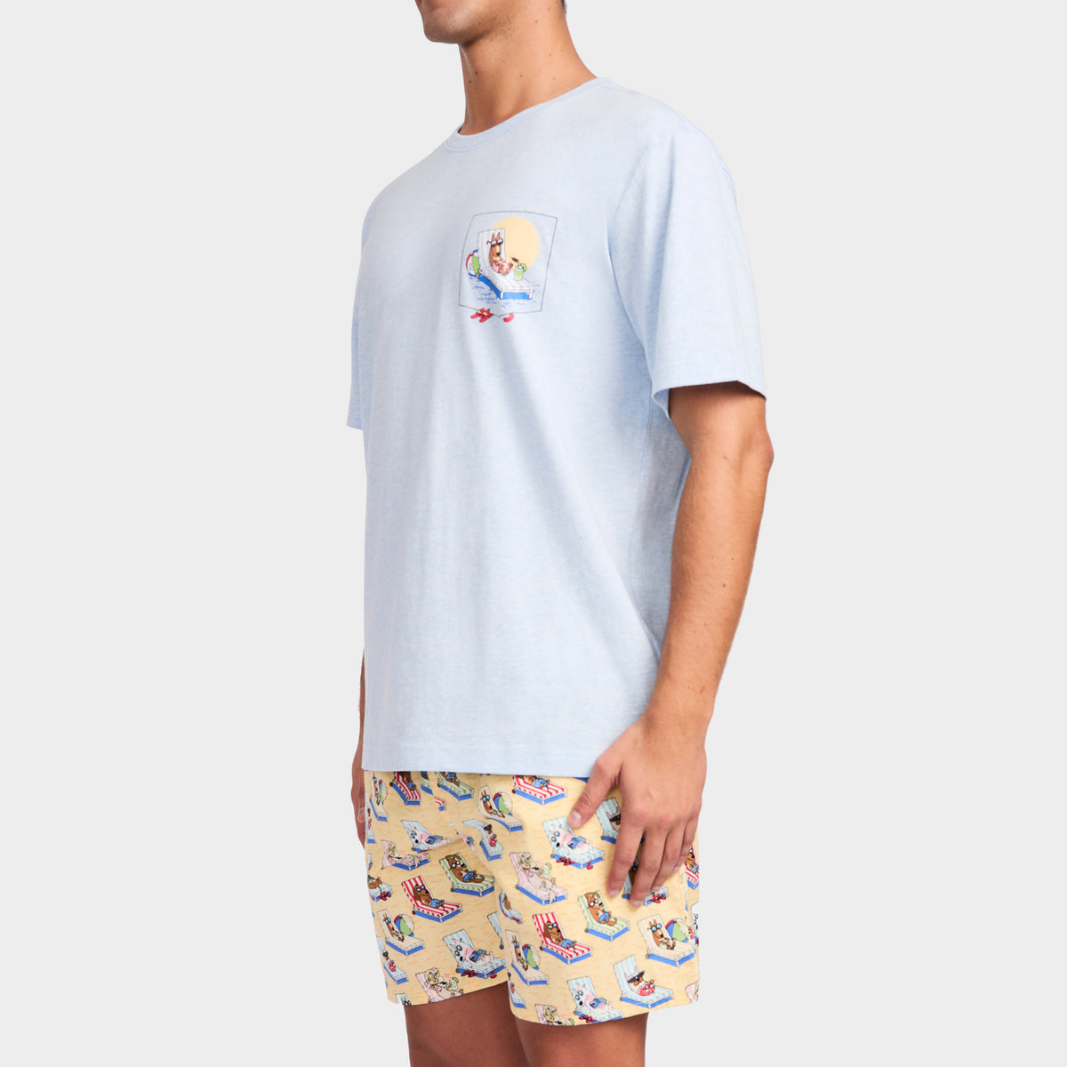 Mitchdowd Men's Doggy Loungin Short Sleeve Cotton Pyjama Set