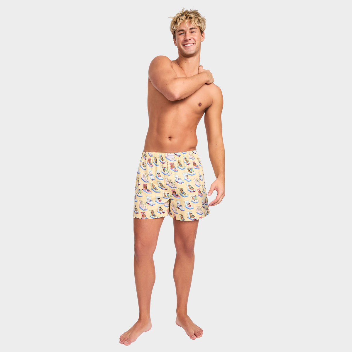 Mitchdowd Men's Doggy Loungin Cotton Boxer Shorts