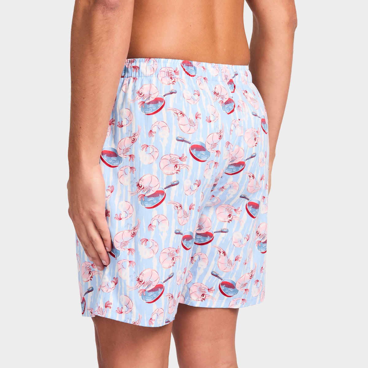 Mitchdowd Men's Prawns O Peril Cotton Sleep Shorts 2 Pack