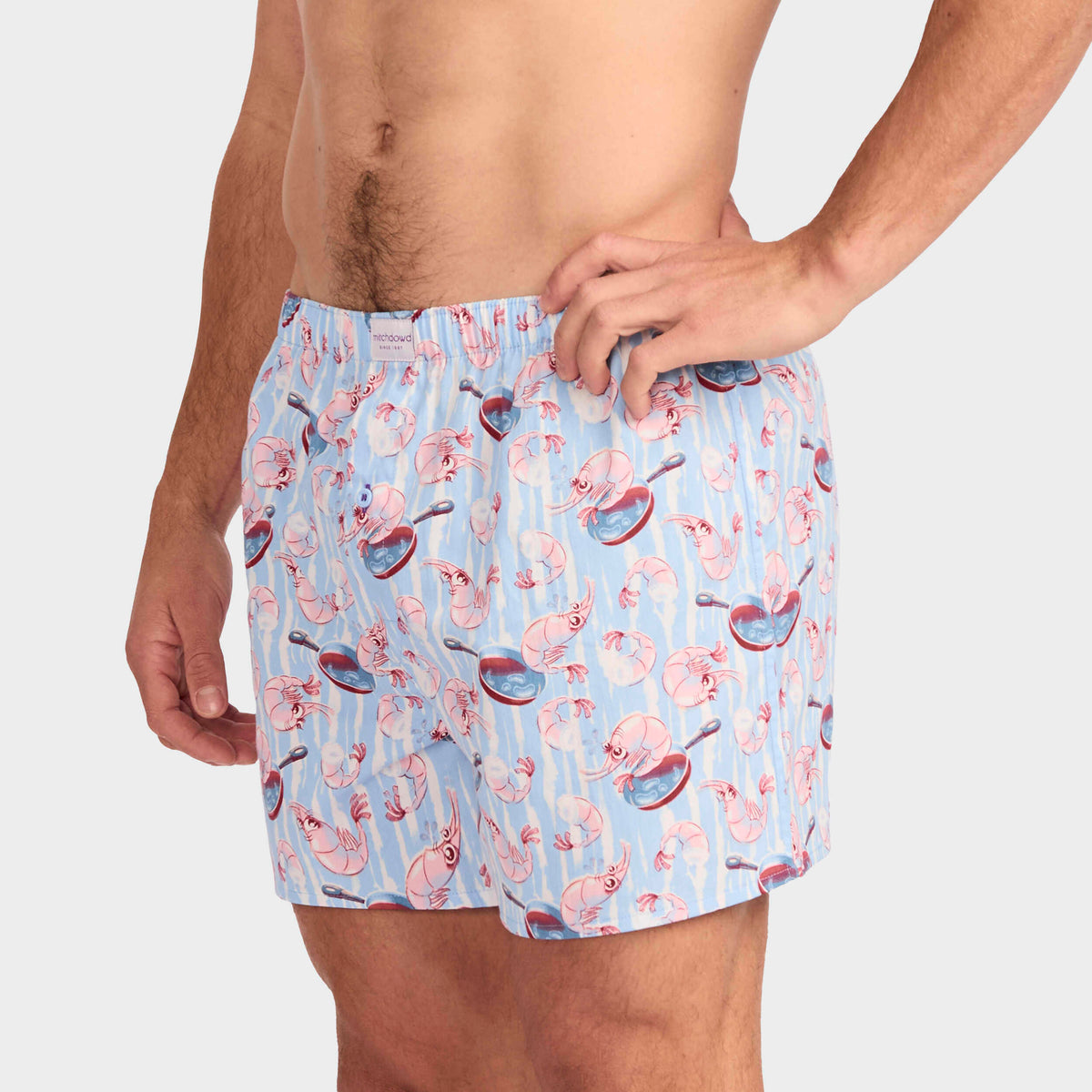 Mitchdowd Men's Prawns O Peril Cotton Boxer Short