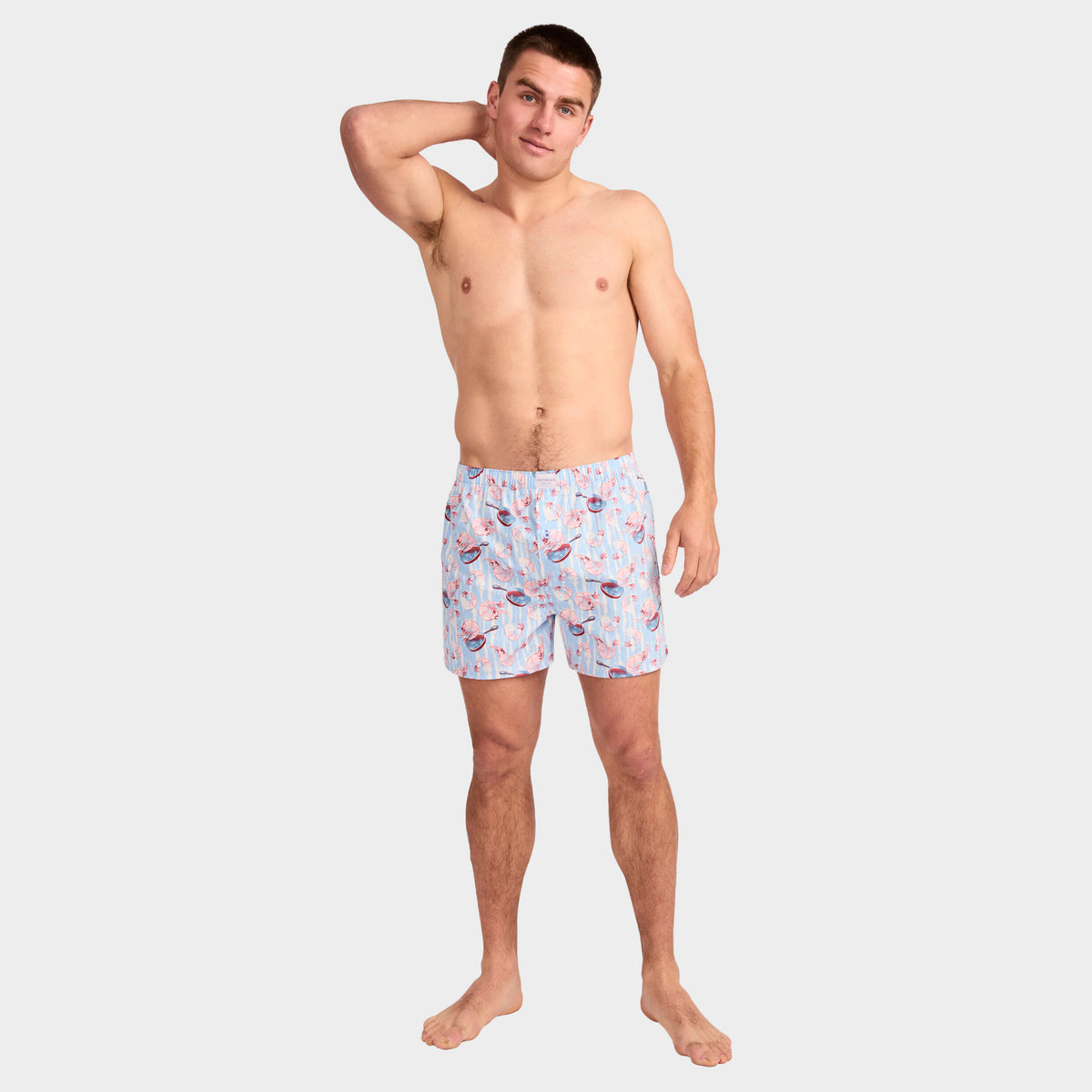 Mitchdowd Men's Prawns O Peril Cotton Boxer Short