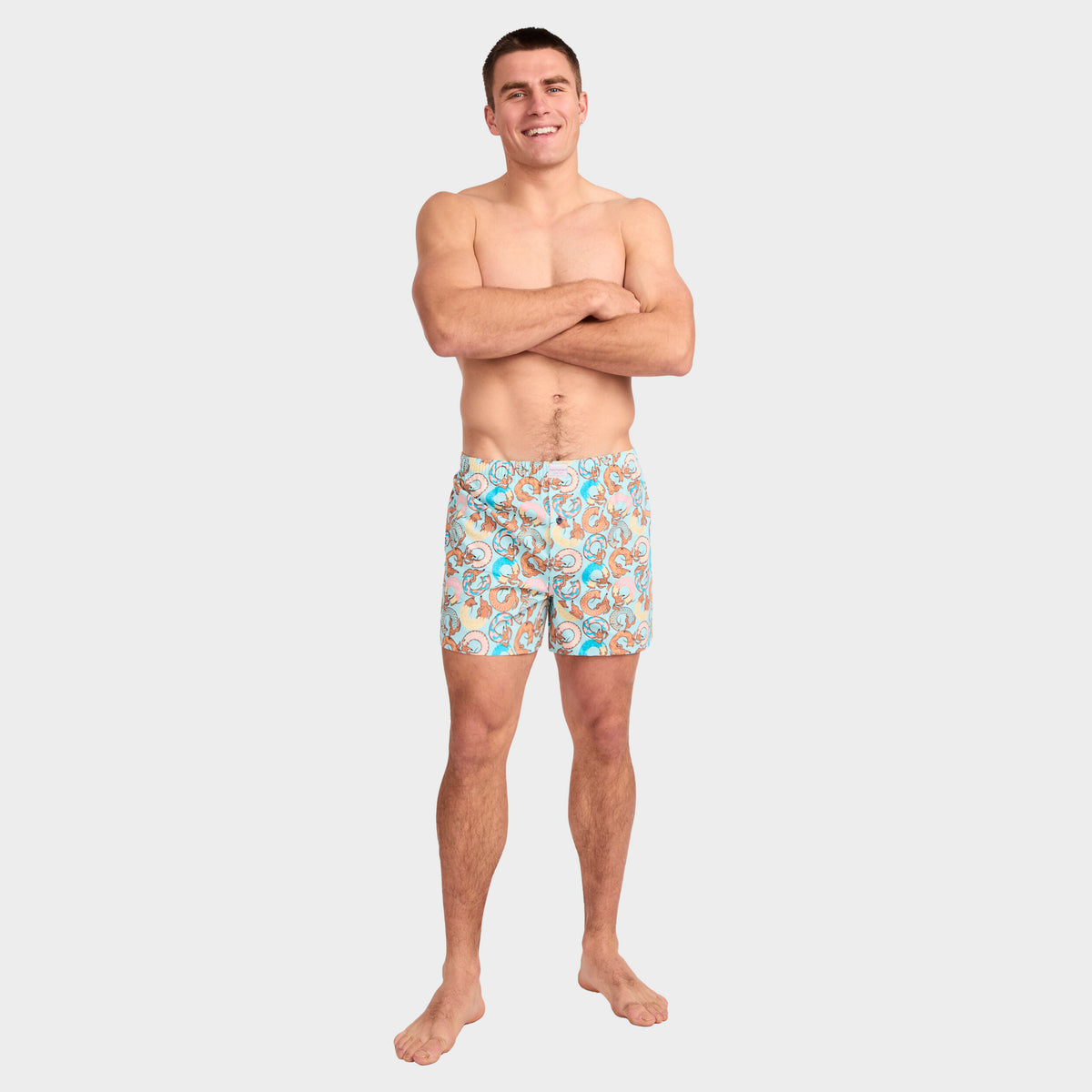 Mitchdowd Men's Dognuts Cotton Boxer Shorts 3 Pack
