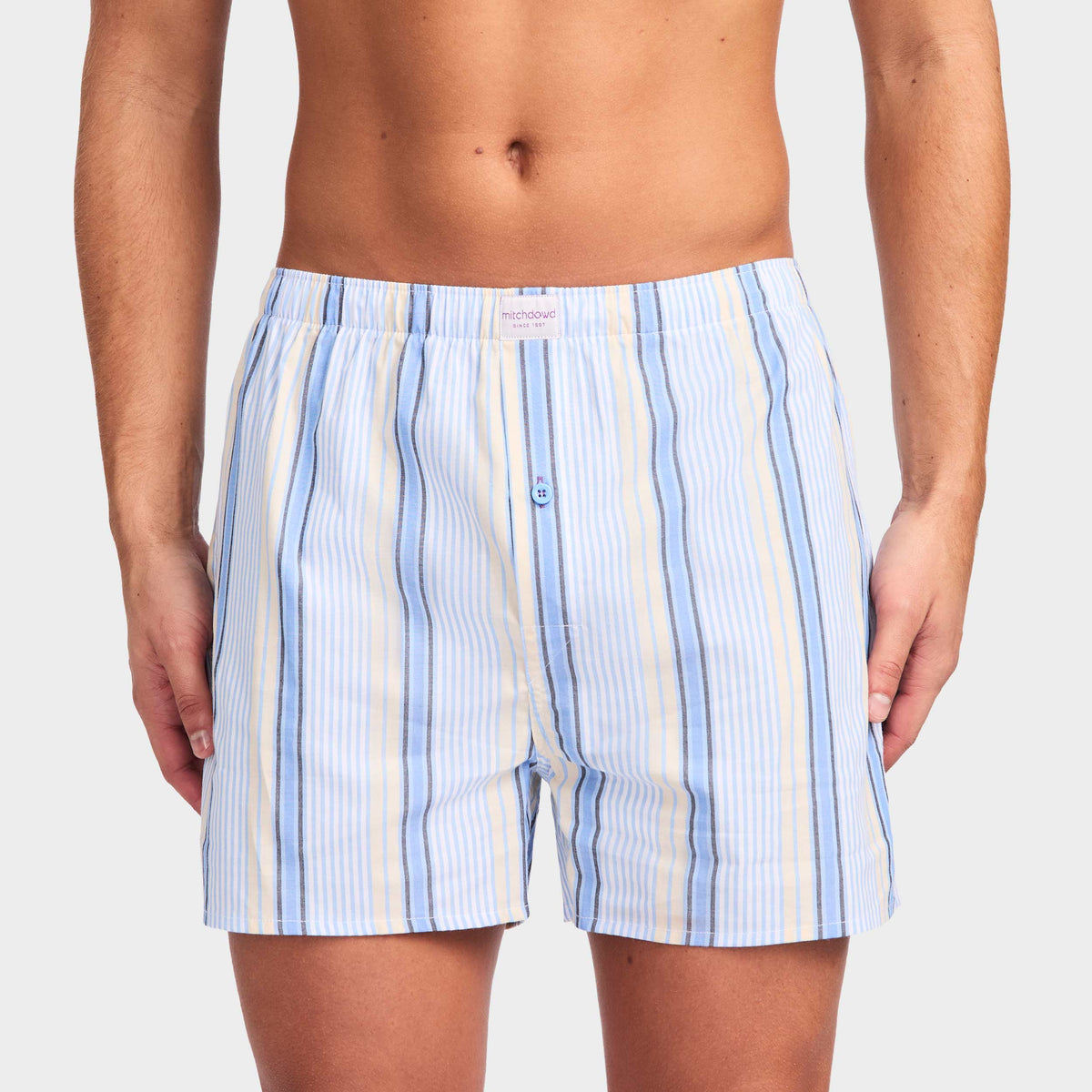 Mitchdowd Men’s Stripe Stretch Cotton Boxer Shorts